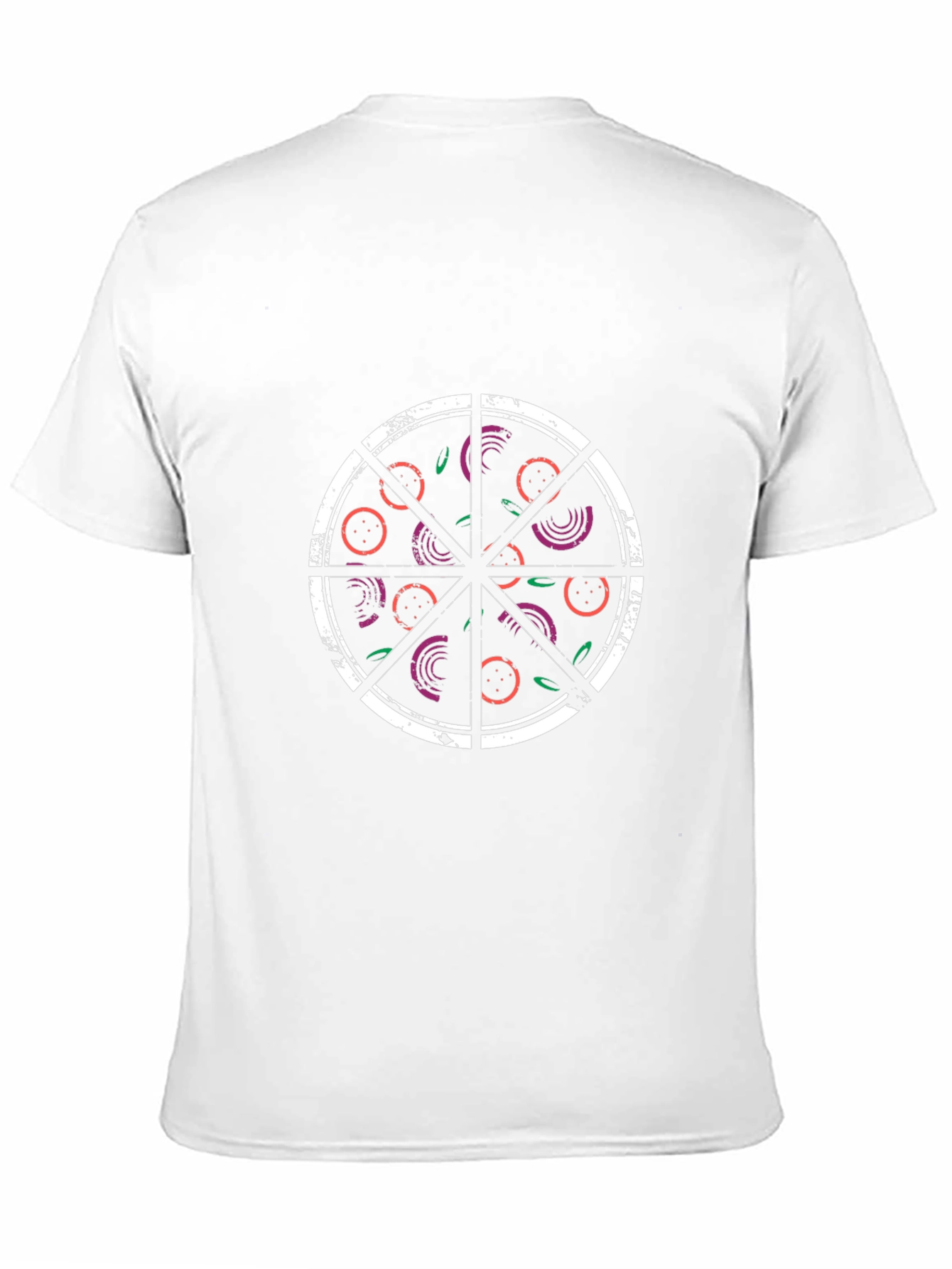 Pizza Slice Graphic Tee - Black Cotton T-Shirt