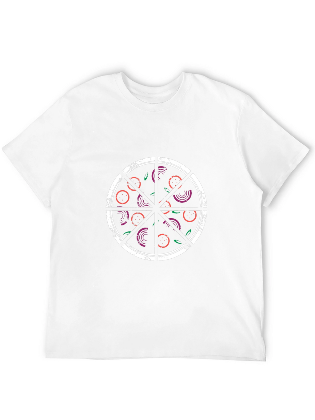 Pizza Slice Graphic Tee - Black Cotton T-Shirt