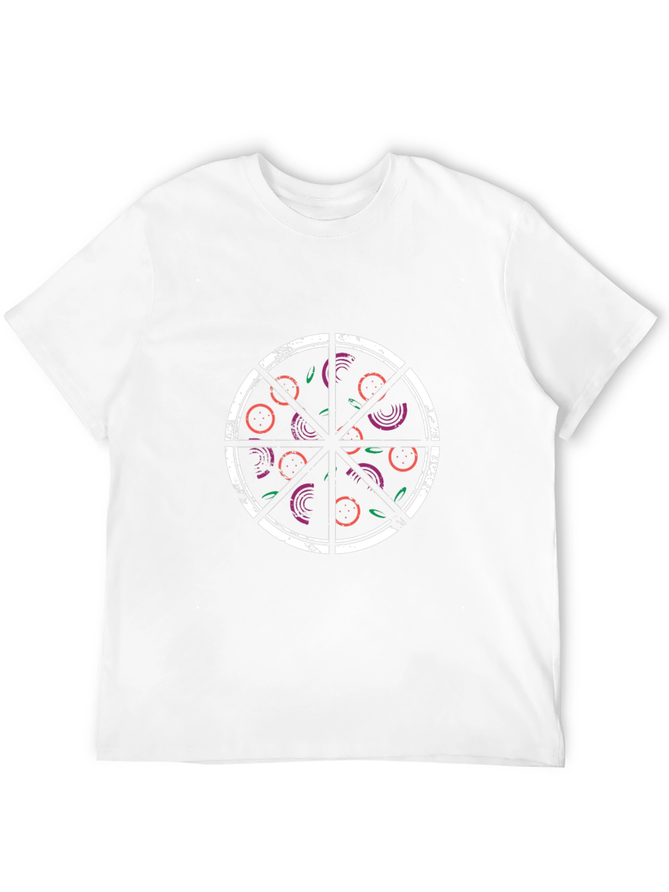 Pizza Slice Graphic Tee - Black Cotton T-Shirt