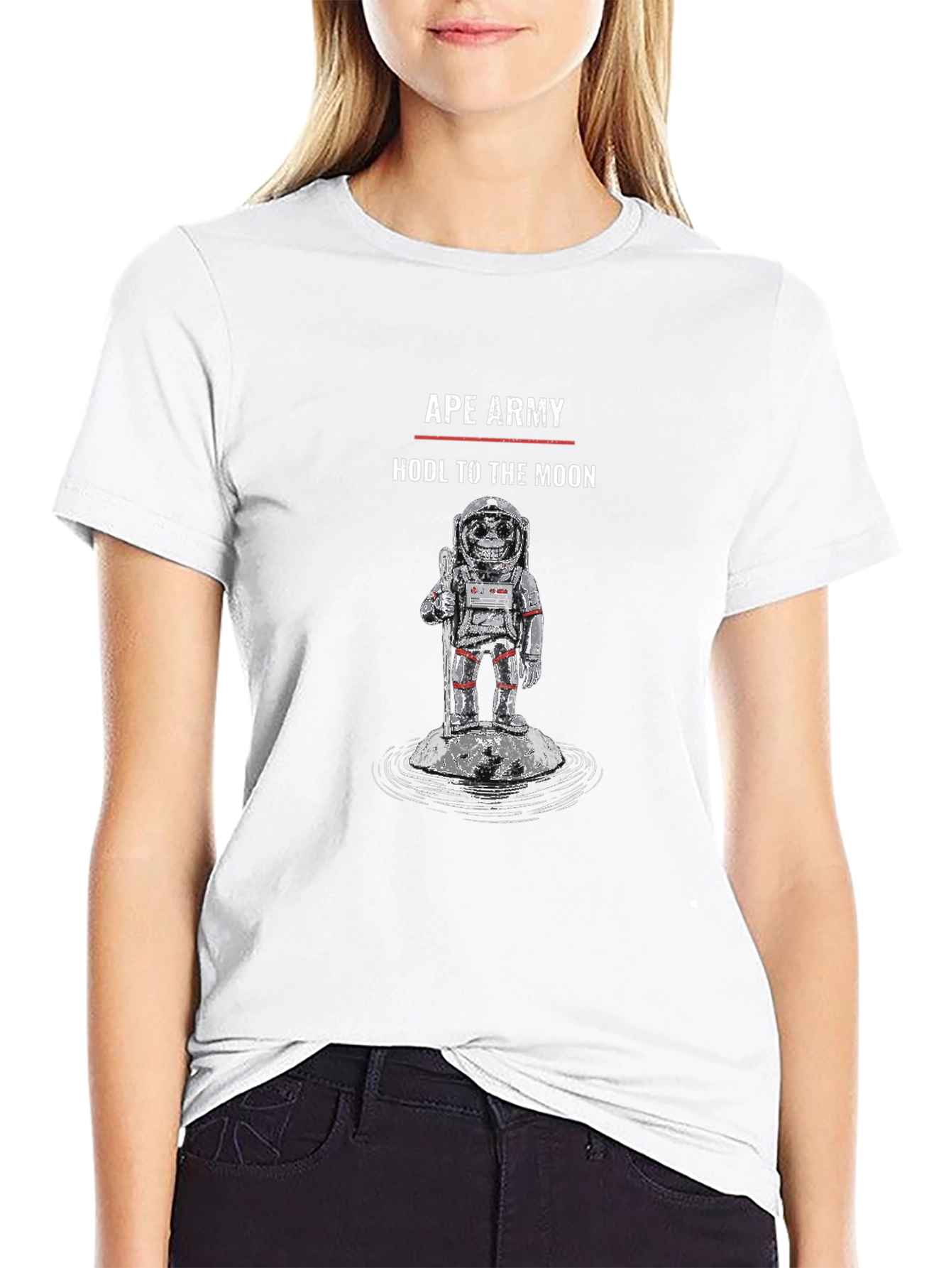 Ape Army HODL to the Moon Black T-Shirt