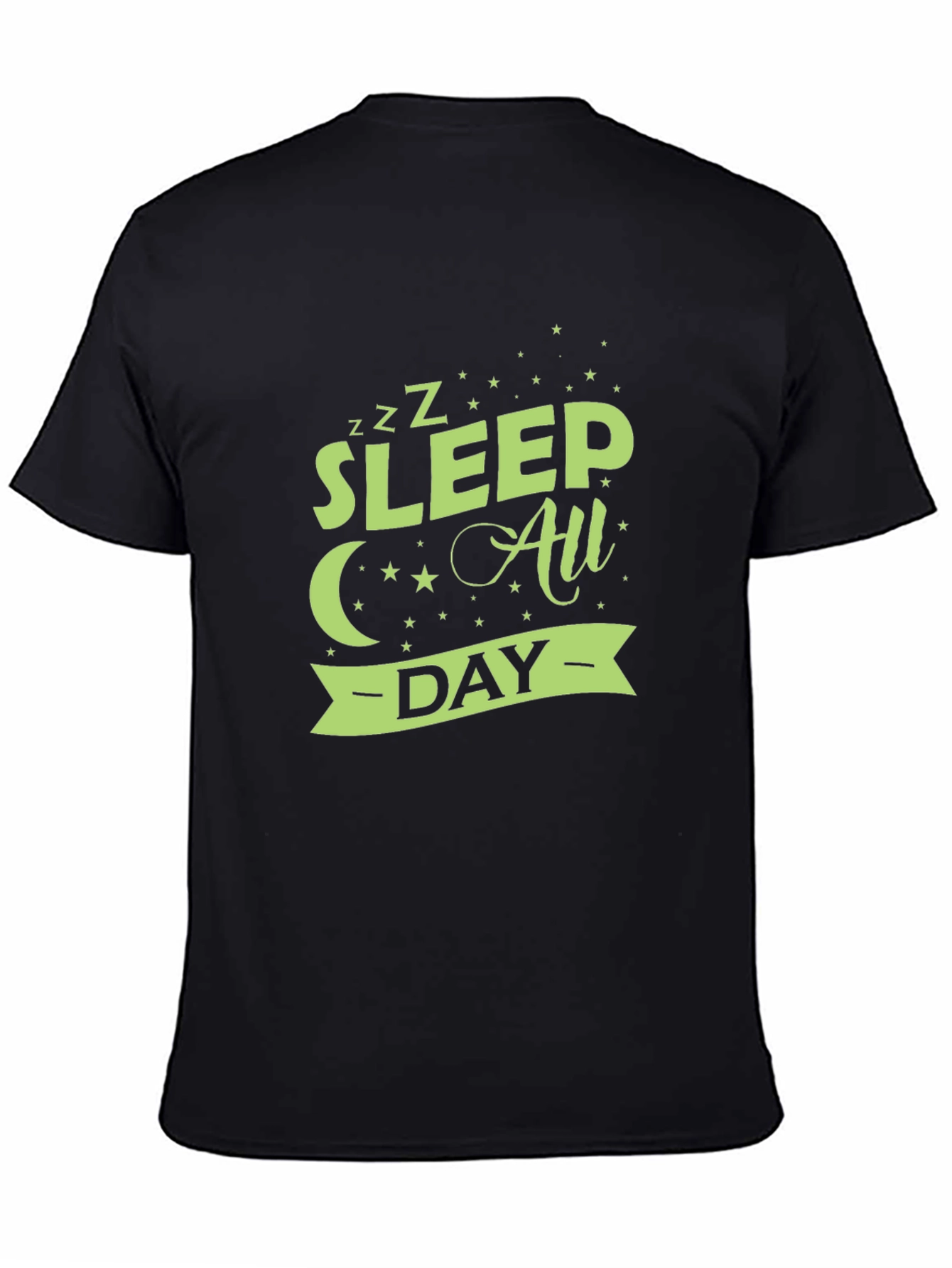Sleep All Day Graphic Tee - Black