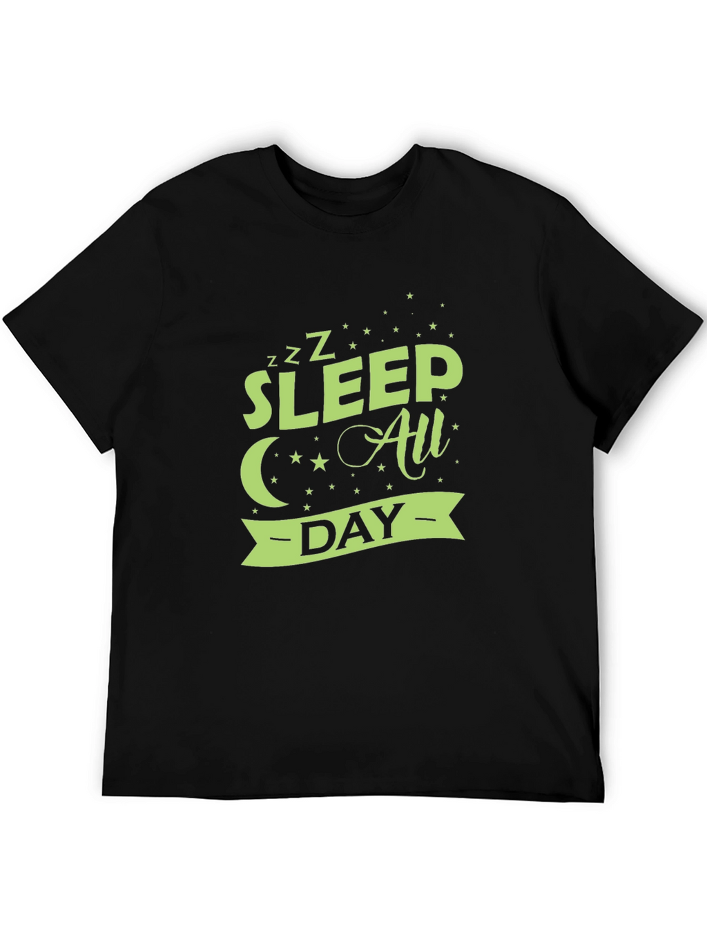 Sleep All Day Graphic Tee - Black