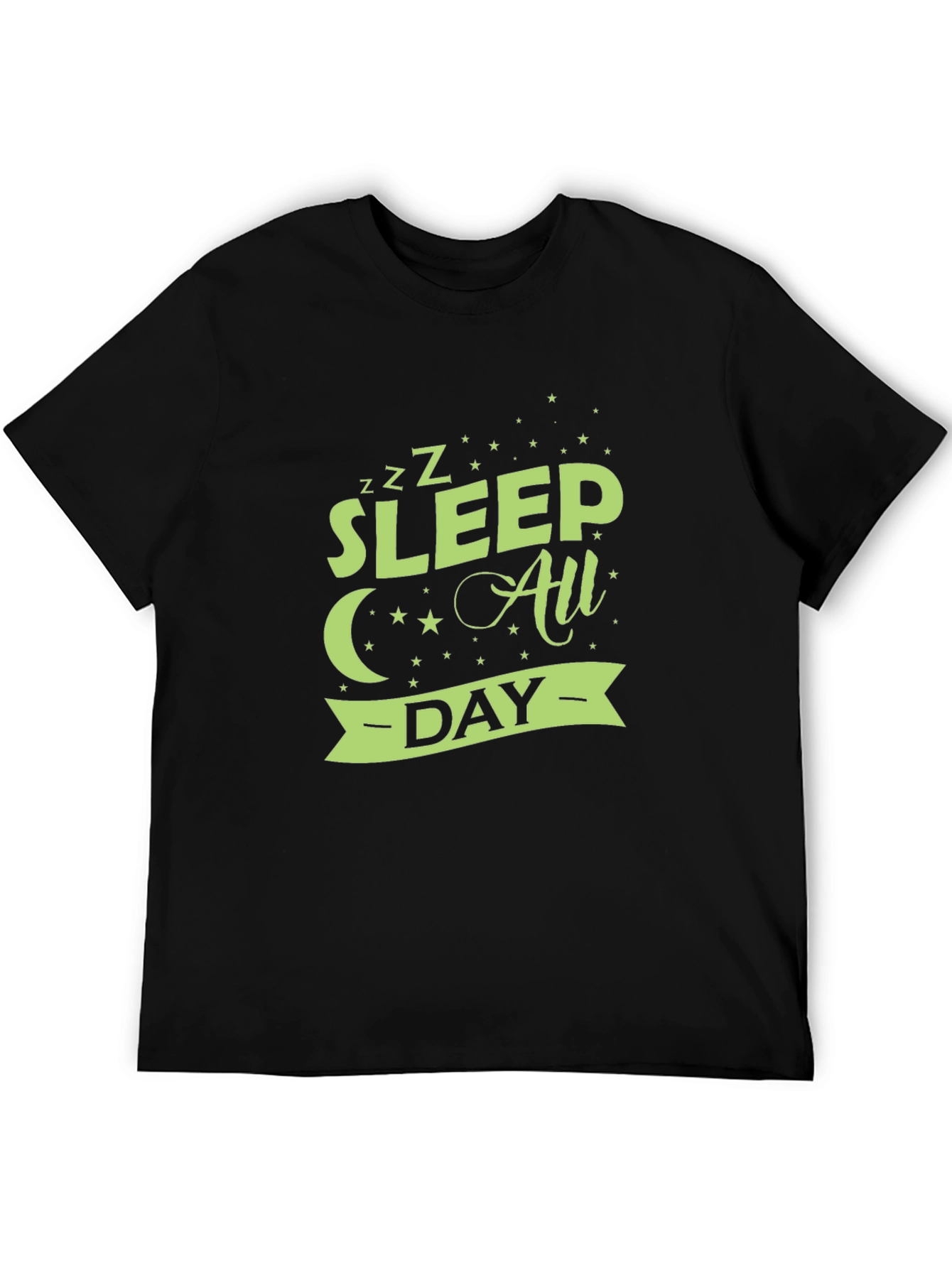 Sleep All Day Graphic Tee - Black