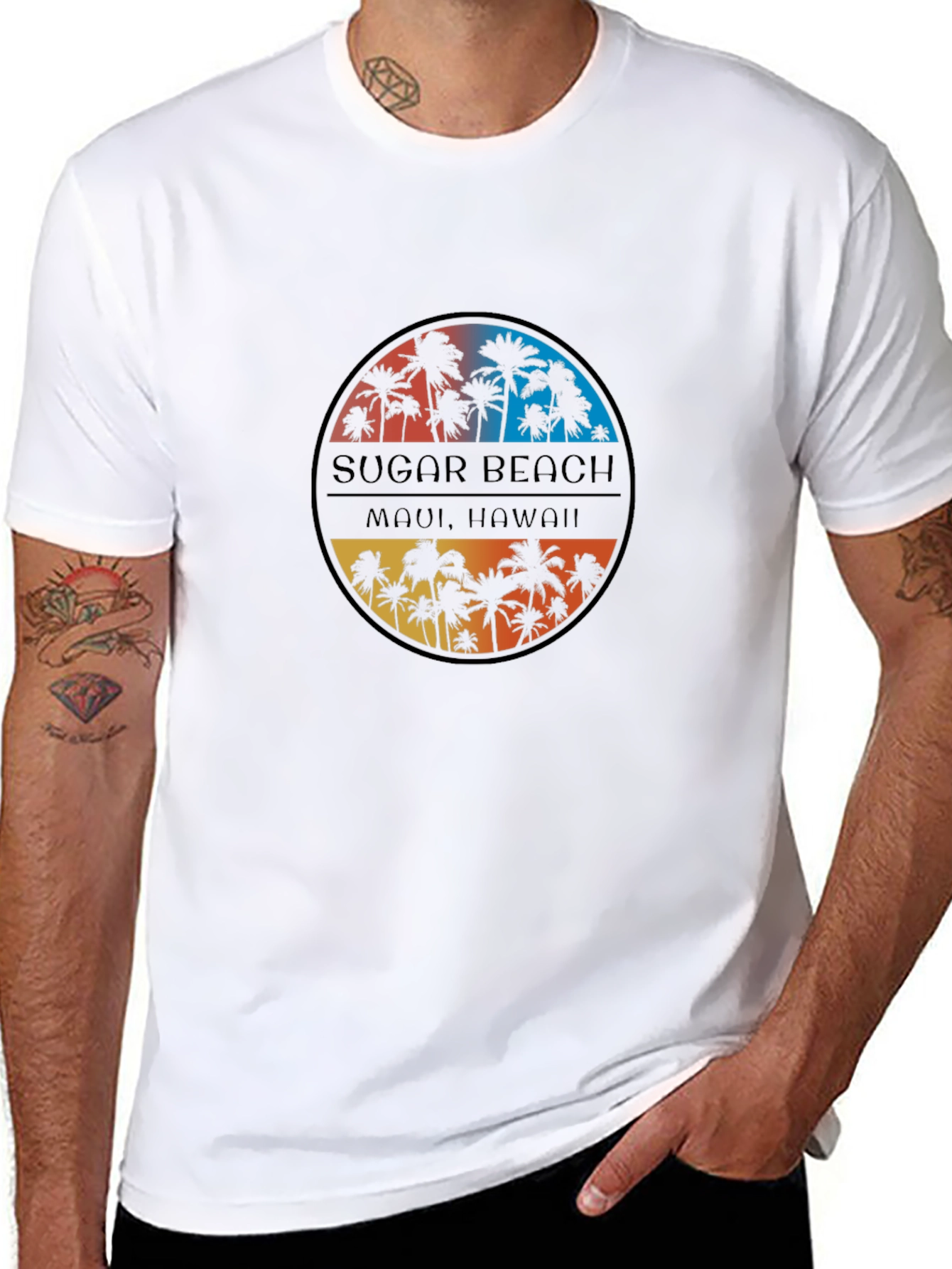 Sugar Beach Maui Hawaii Black T-Shirt