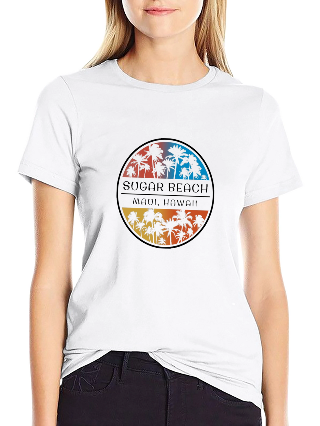 Sugar Beach Maui Hawaii Black T-Shirt