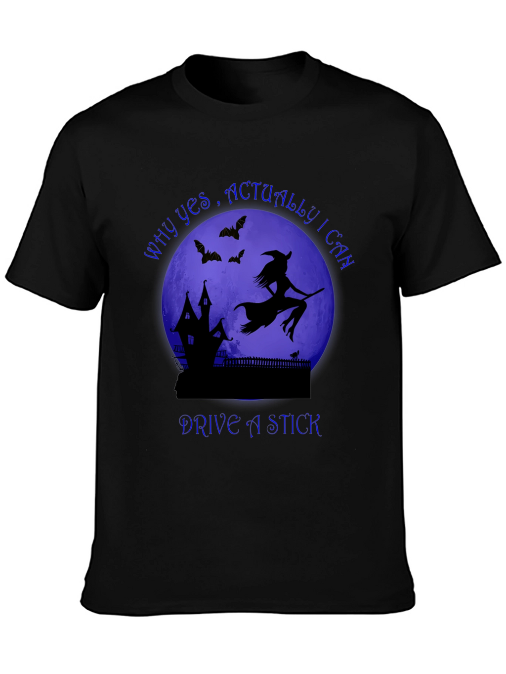 Witch Drive A Stick T-Shirt Halloween Spooky Tee