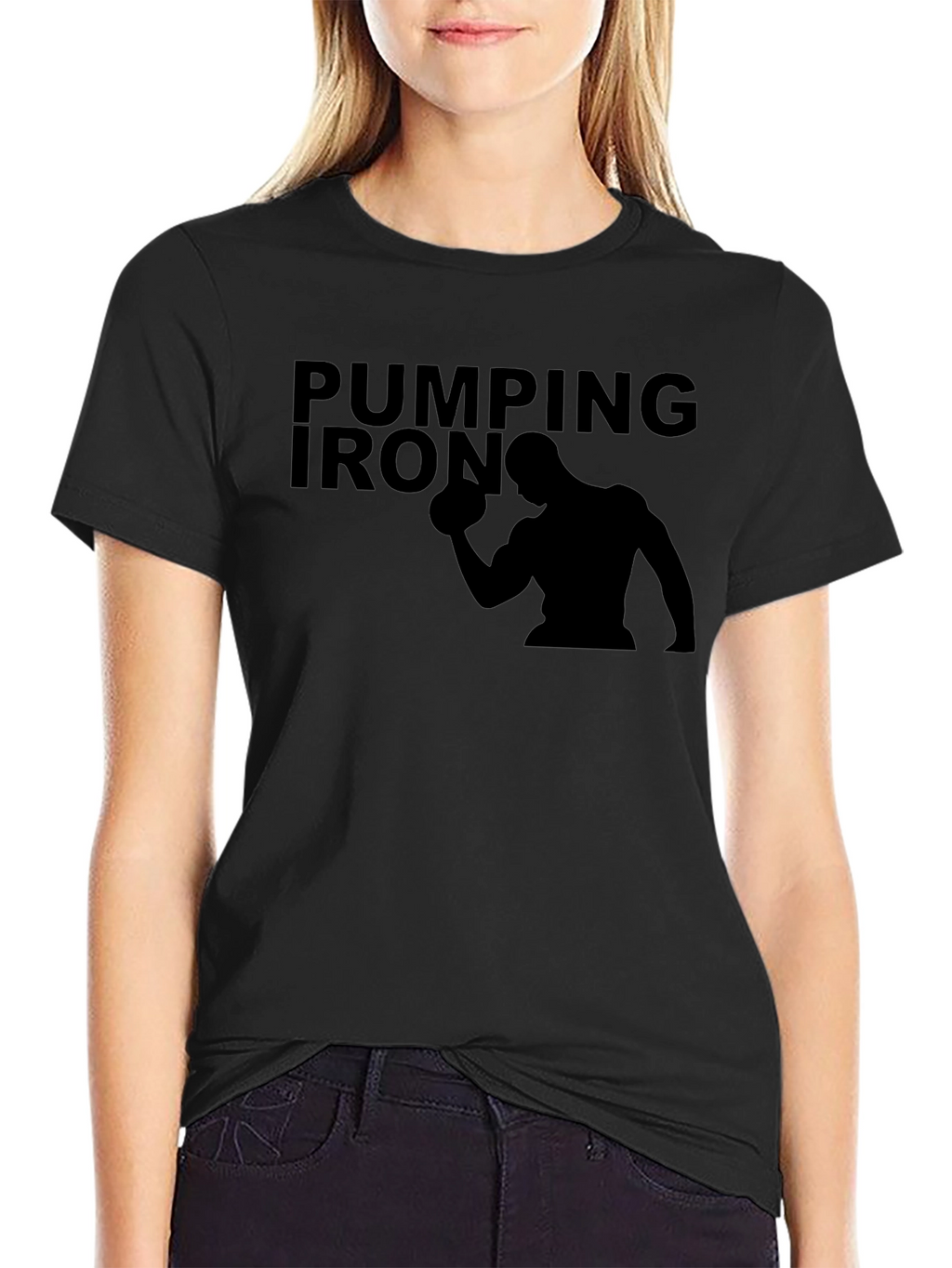 Pumping Iron Black T-Shirt - Gym Workout Apparel