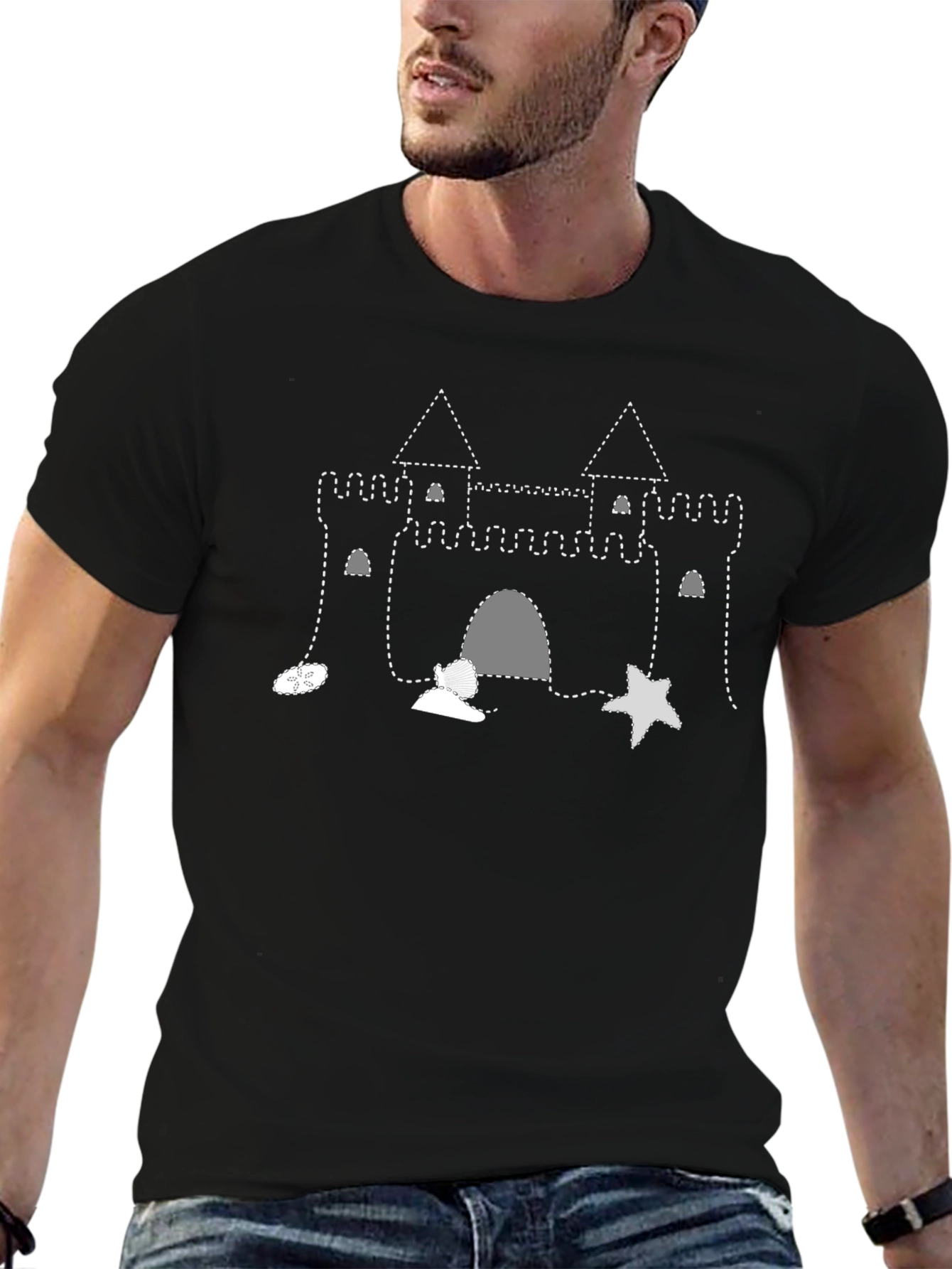 Sandcastle Graphic Tee - Beach Fun T-Shirt