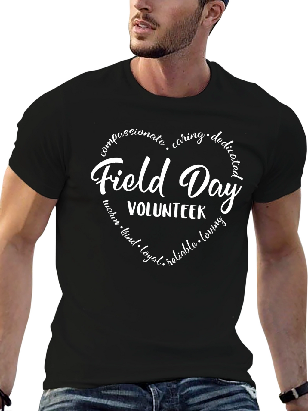 Field Day Volunteer Heart T-Shirt - Compassionate Caring Design