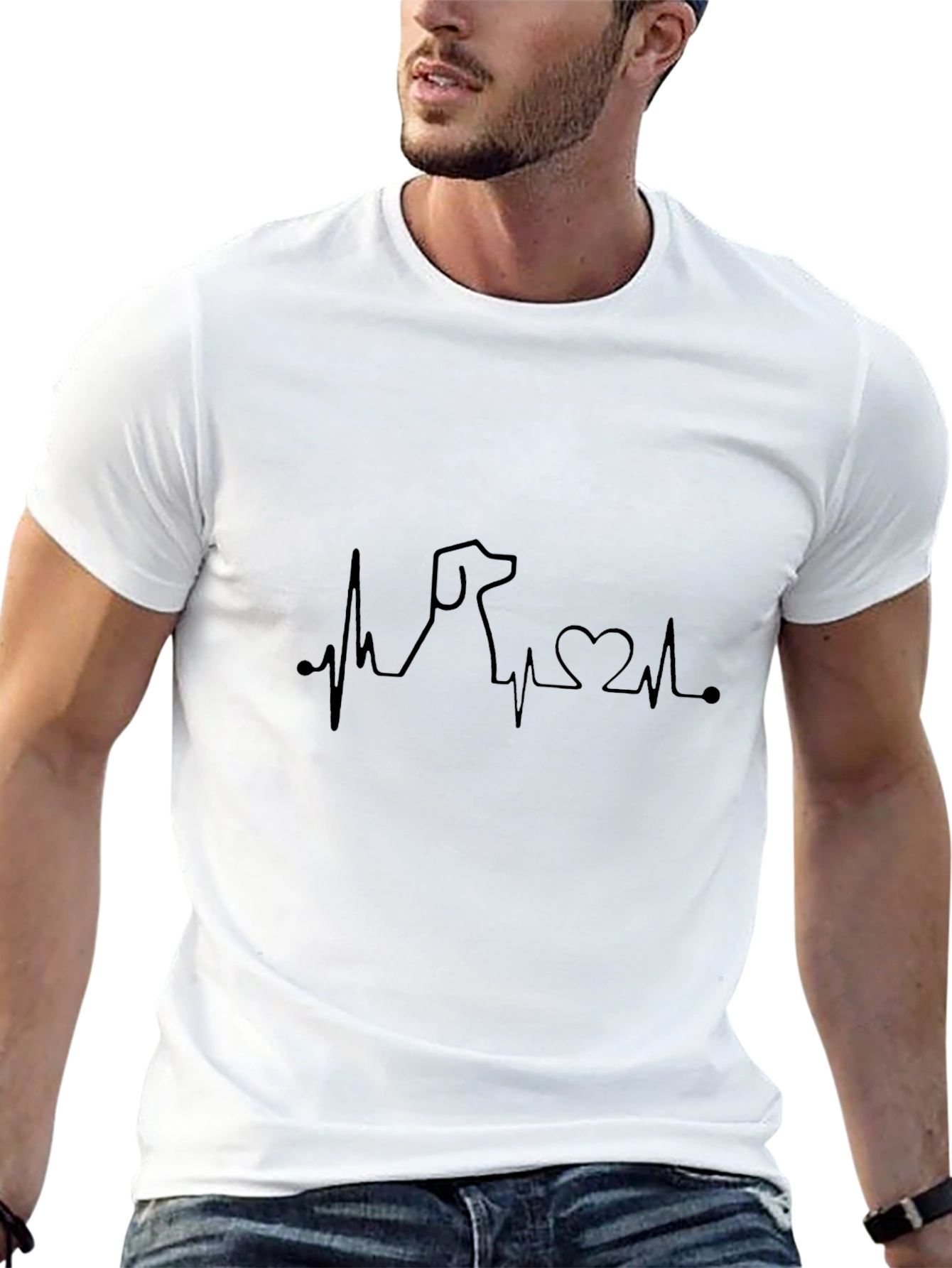 Dog Heartbeat T-Shirt - Love Your Pet