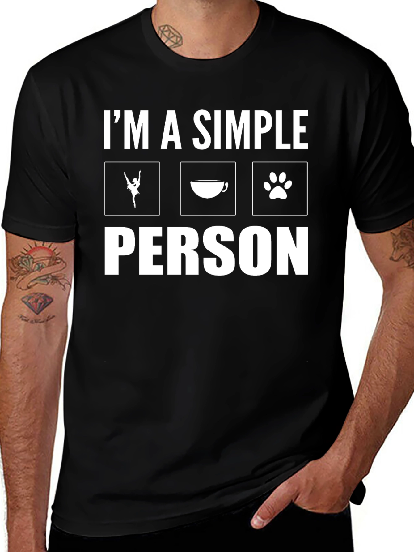 Simple Pleasures T-Shirt: Ballet Coffee & Dogs!
