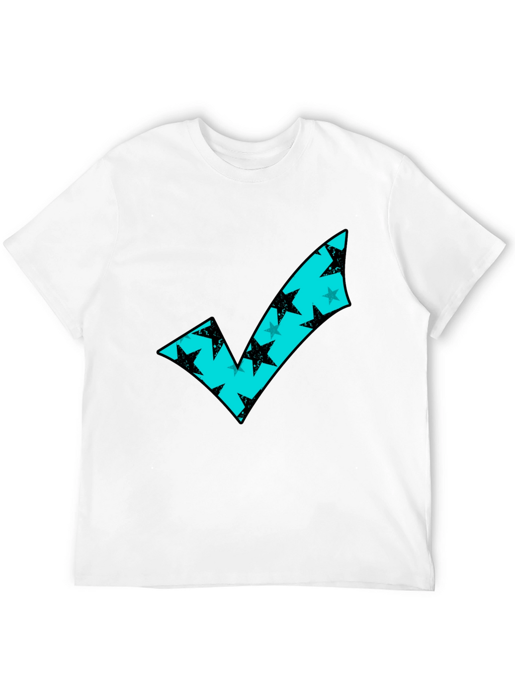 Modern Check Mark Tee - Stylish Graphic T-Shirt