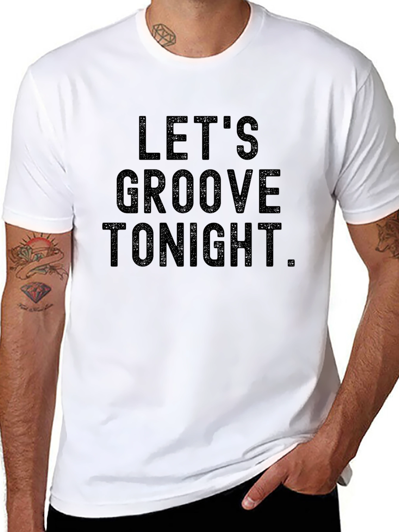 Lets Groove Tonight Black Graphic Tee