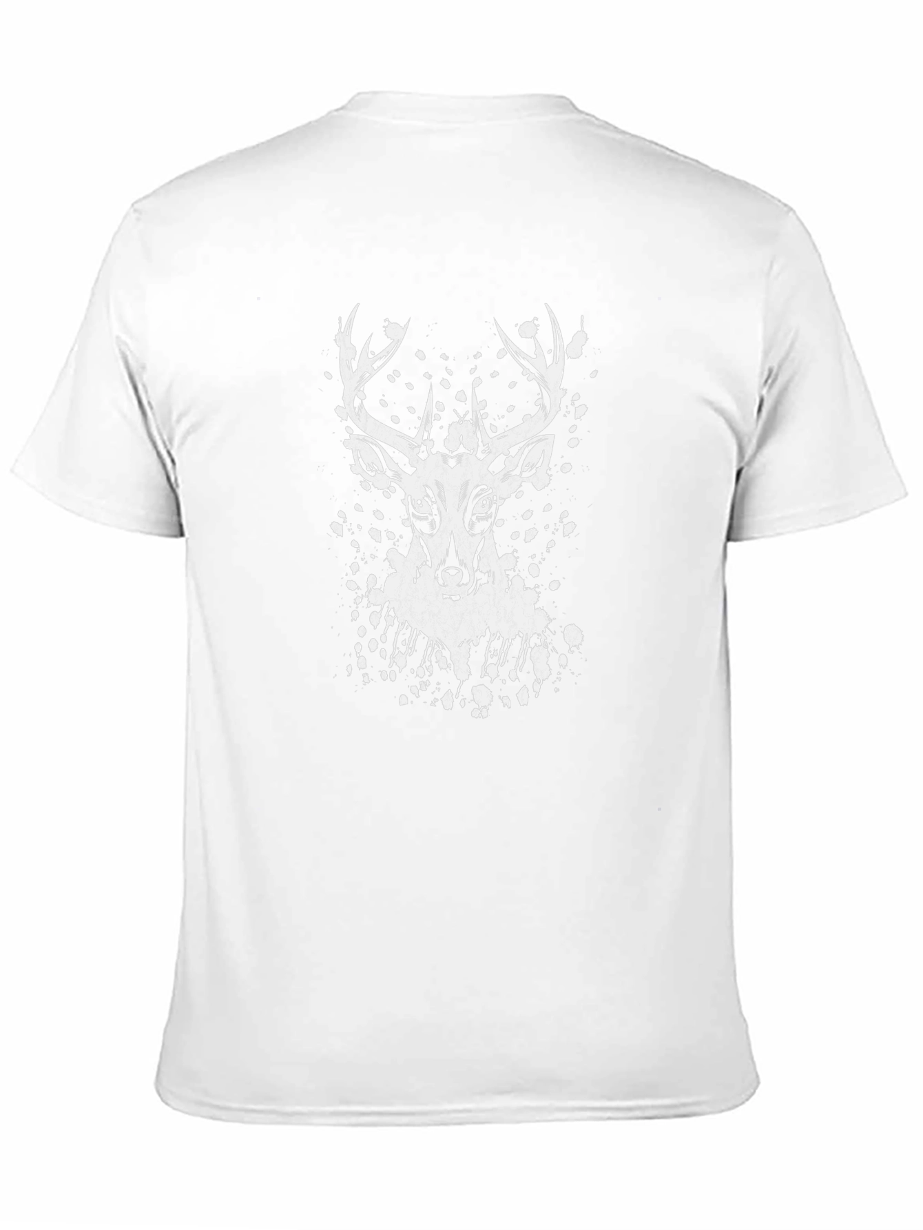 Deer Graphic Print Black T-Shirt