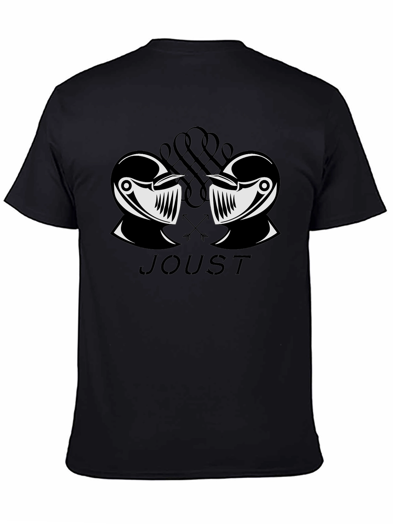 Jousting Knight Graphic Black T-Shirt