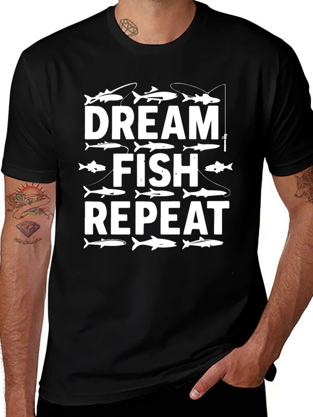 Dream Fish Repeat Graphic Tee