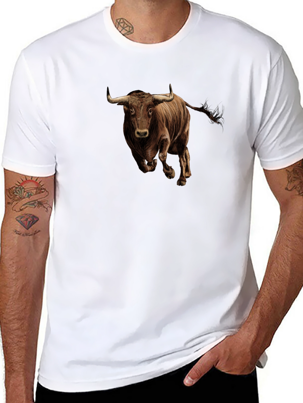Bold Bull Graphic T-Shirt - Black