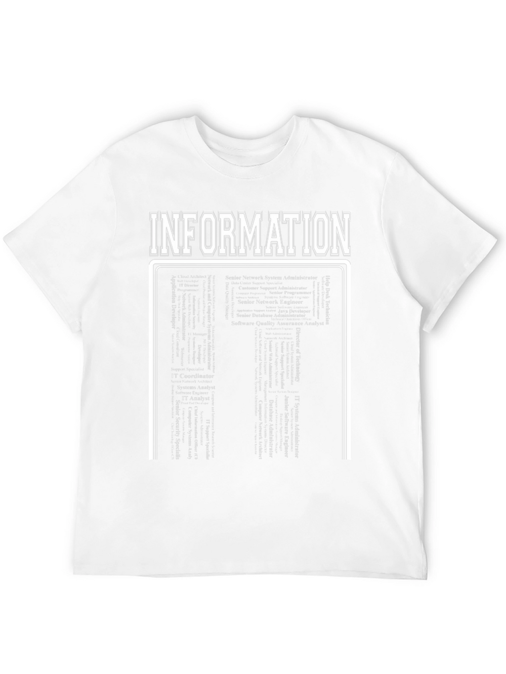 Information Technology Career List Graphic T-Shirt