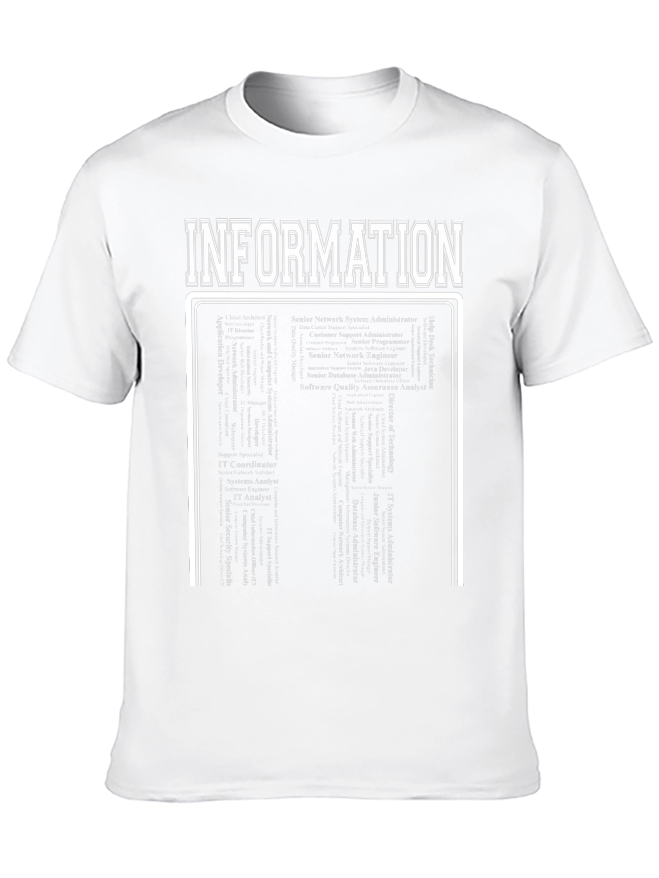 Information Technology Career List Graphic T-Shirt