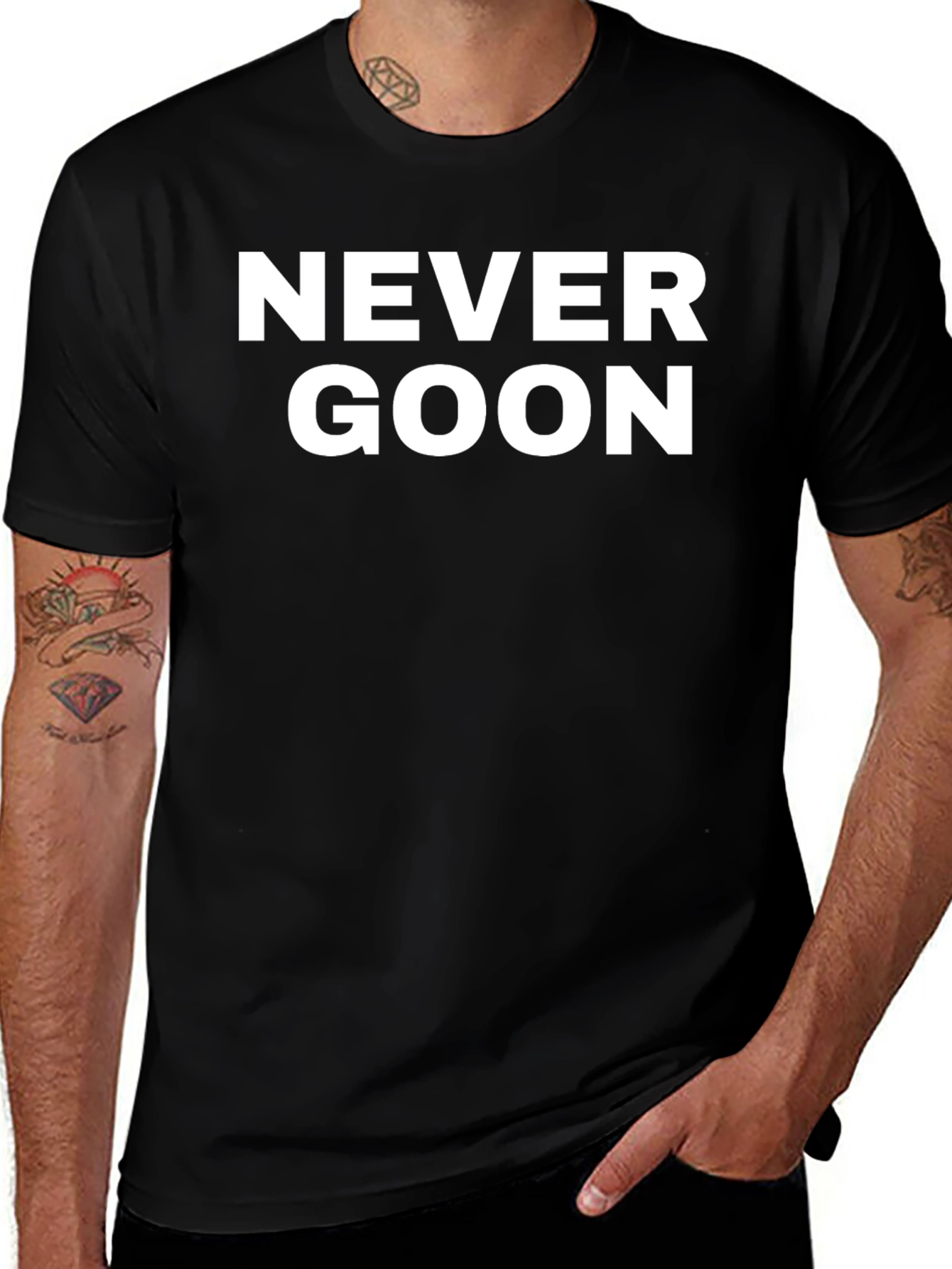 Never Goon Graphic Tee - Mens Black T-Shirt