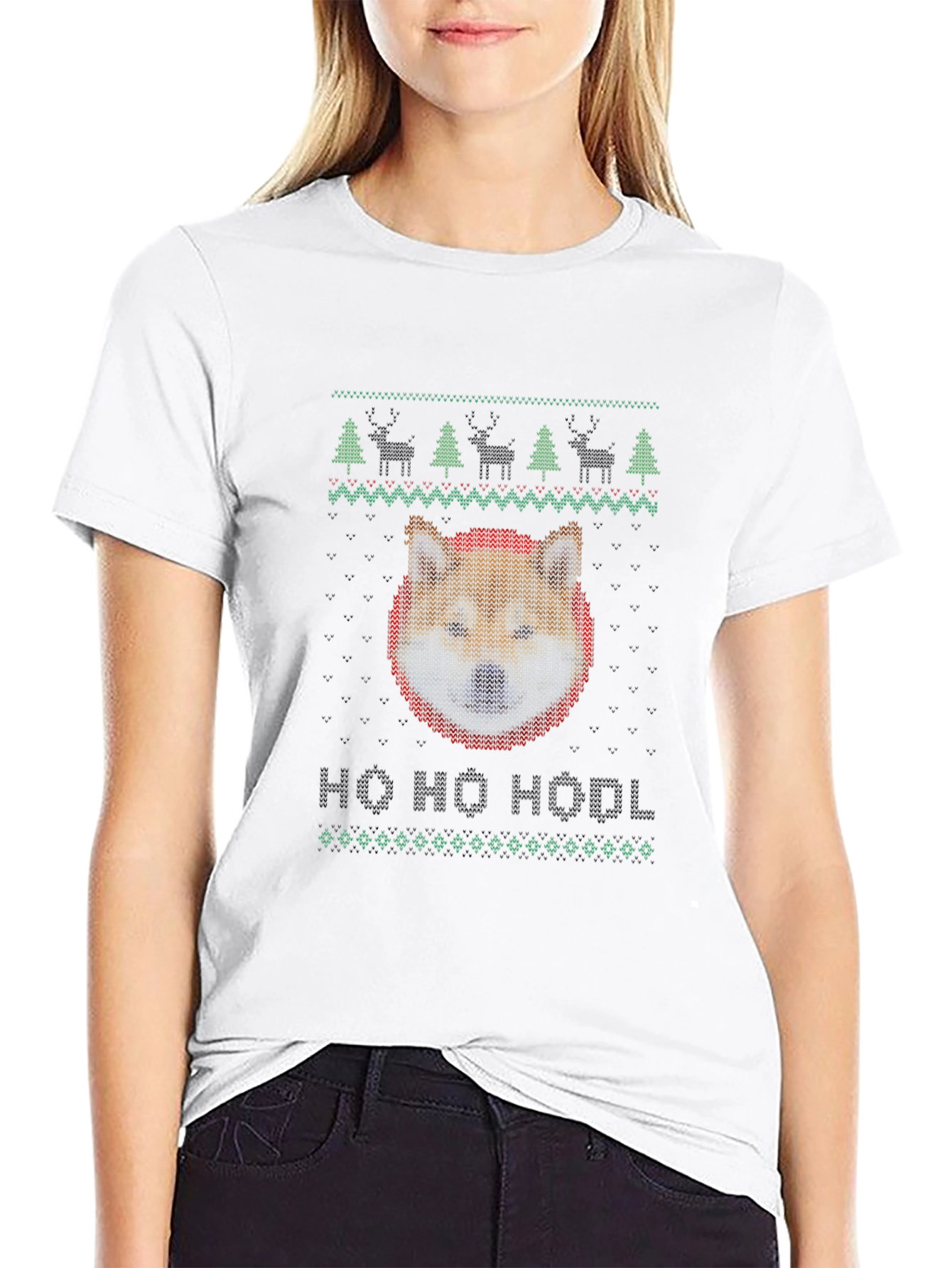 Doge HODL Christmas Sweater T-Shirt