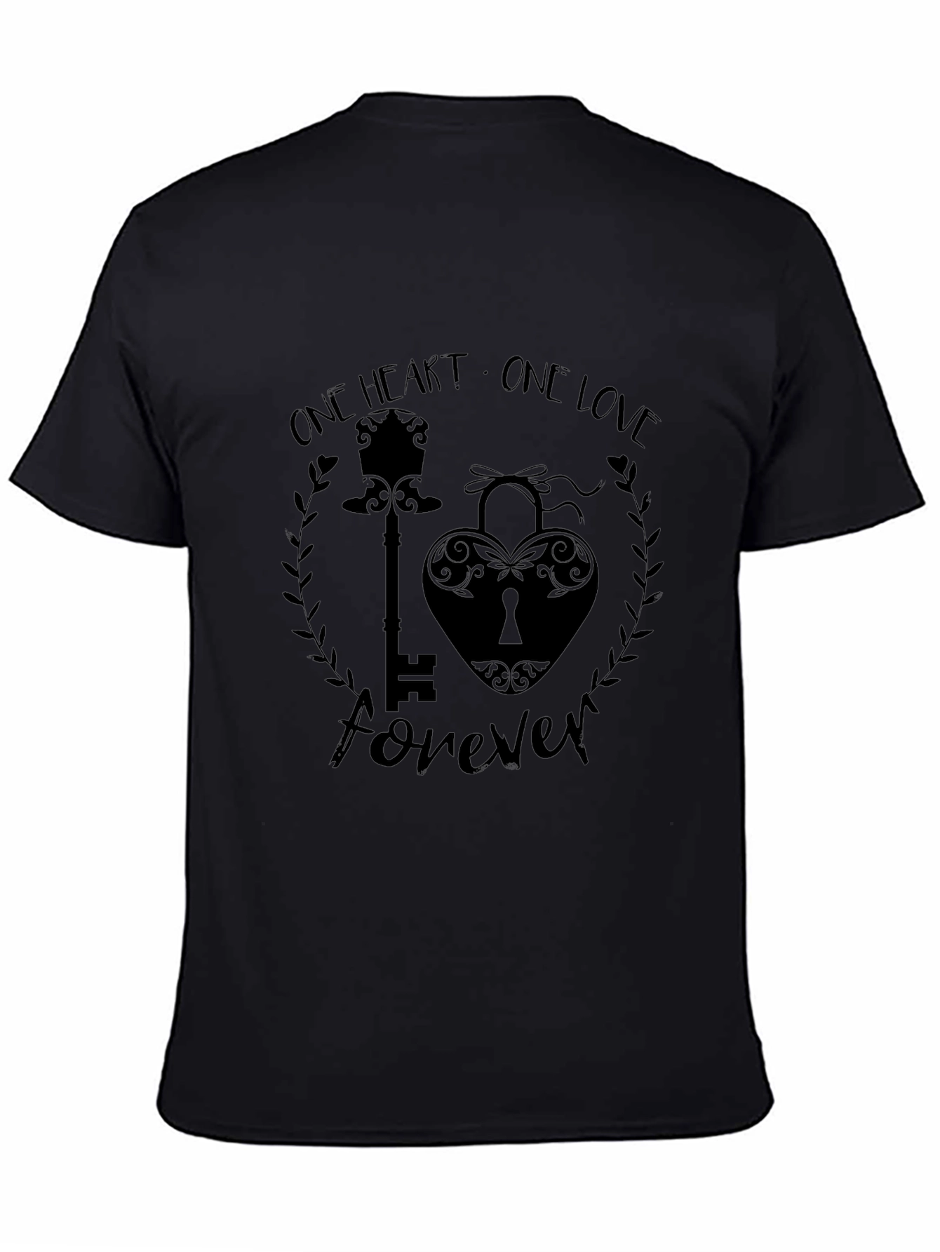One Heart One Love Forever Black T-Shirt