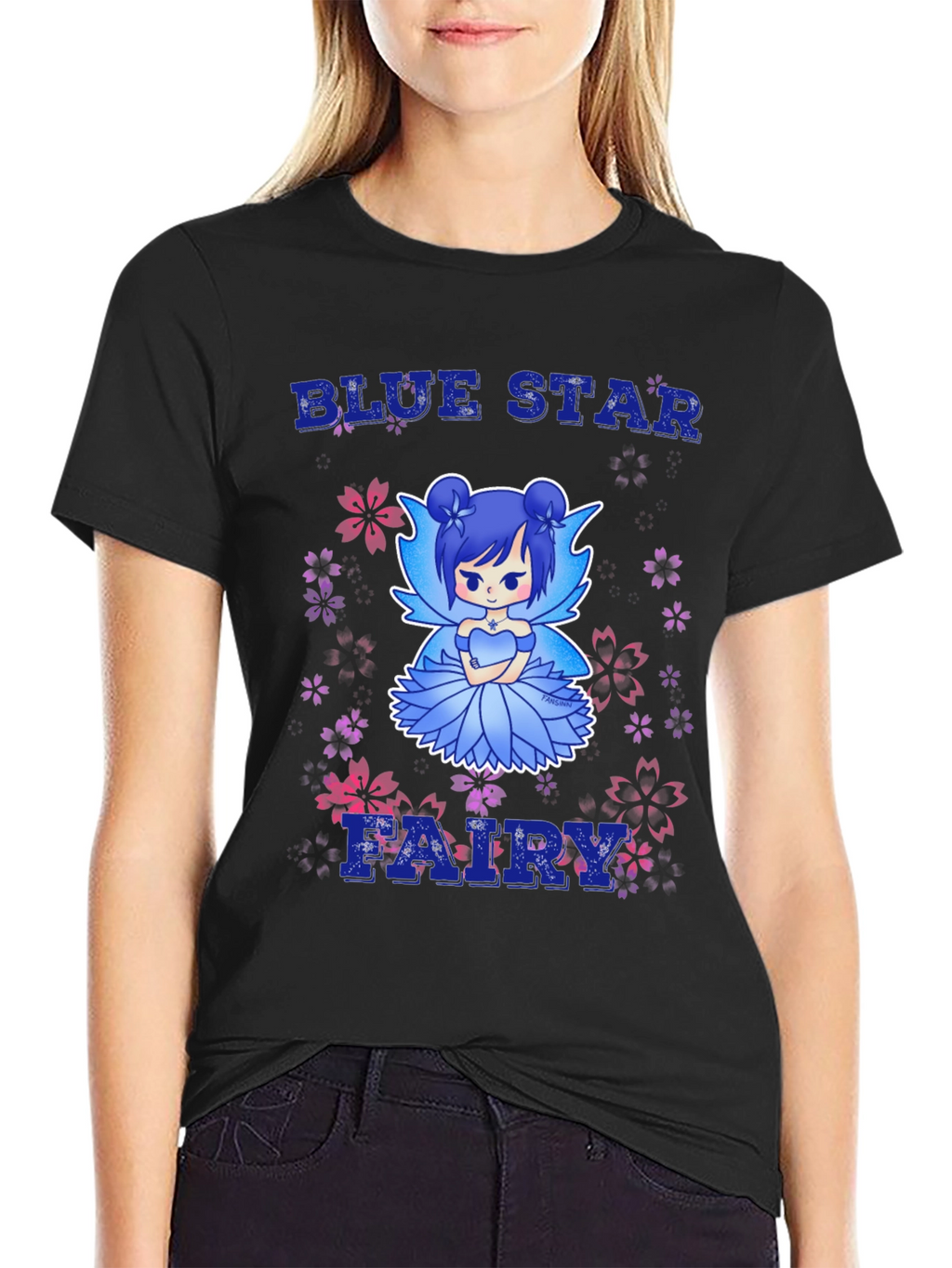 Blue Star Fairy Graphic Tee - Anime T-Shirt