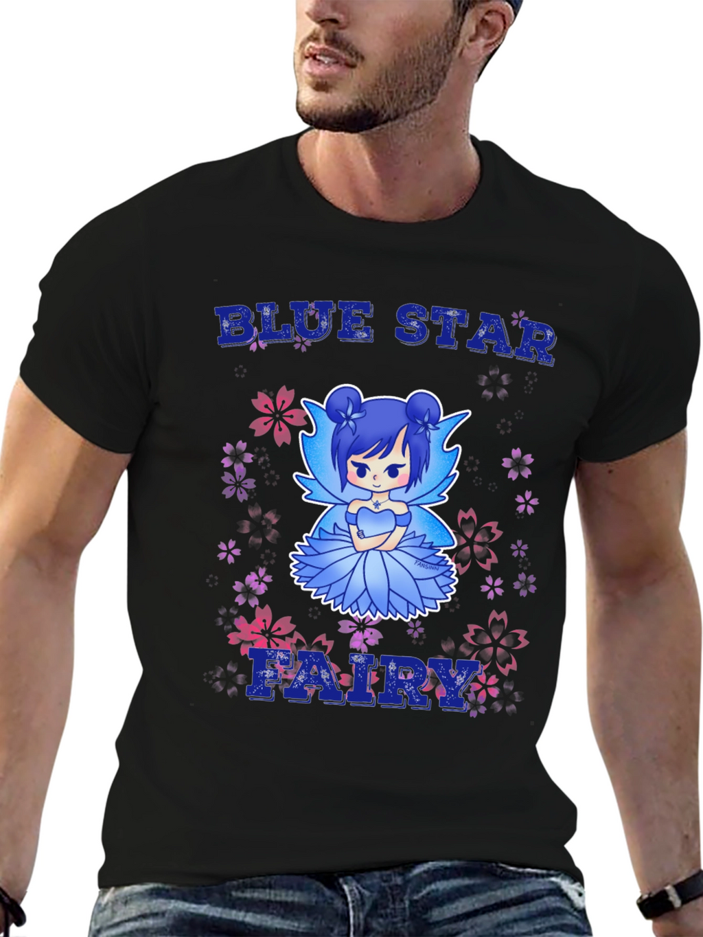 Blue Star Fairy Graphic Tee - Anime T-Shirt