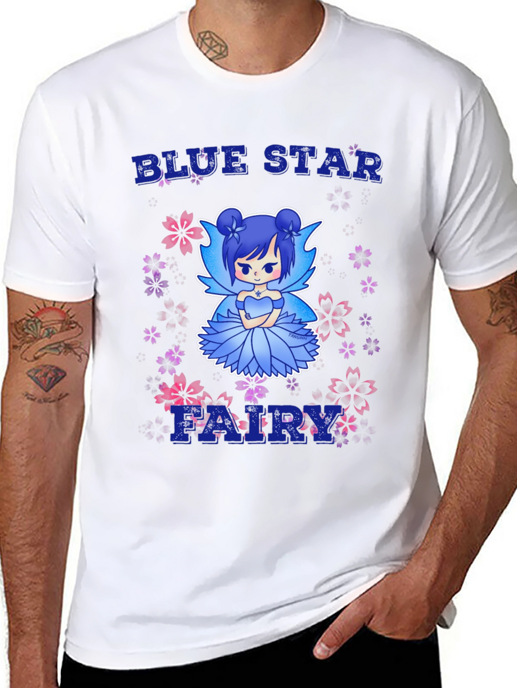 Blue Star Fairy Graphic Tee - Anime T-Shirt