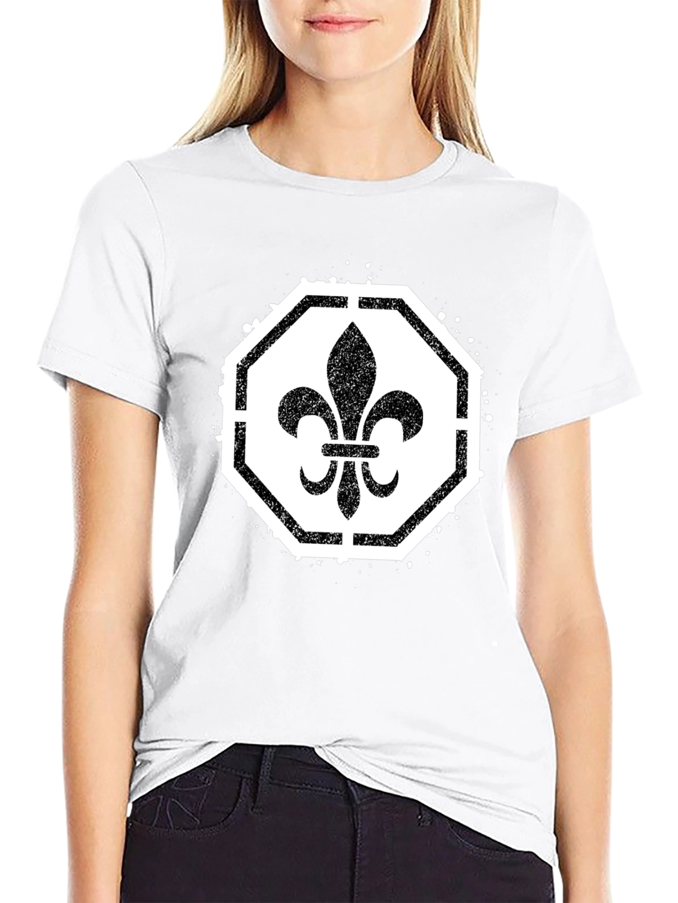 Fleur-de-lis Graphic Tee - Classic Style