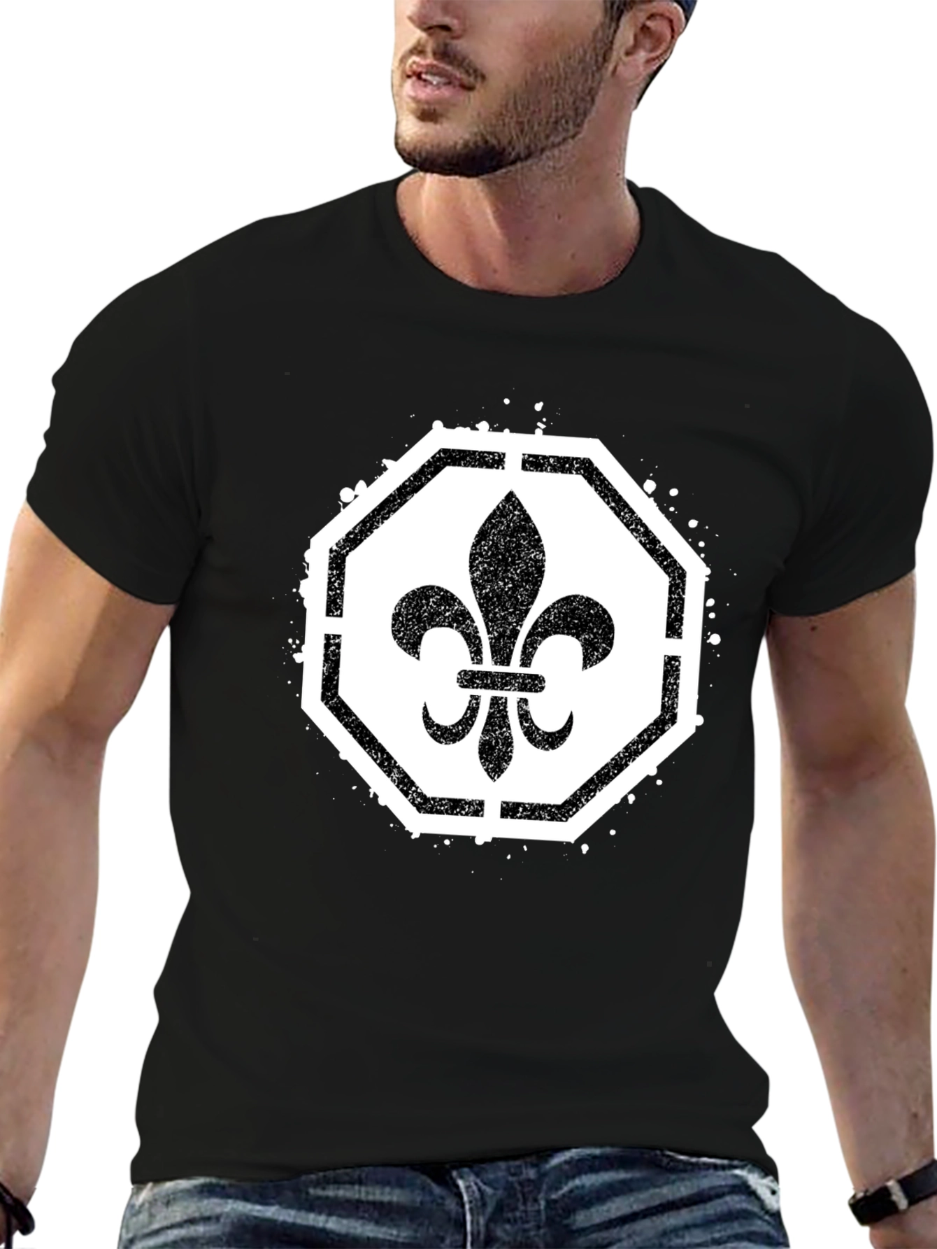 Fleur-de-lis Graphic Tee - Classic Style