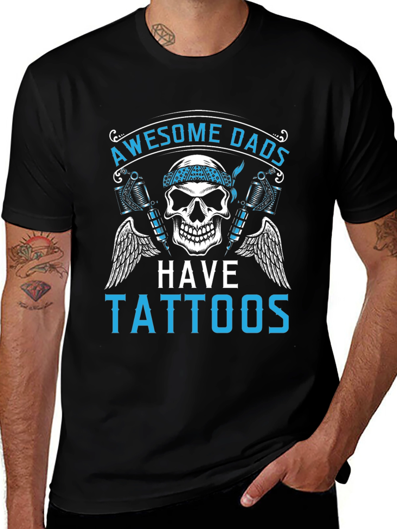 Awesome Dads Have Tattoos Graphic Tee