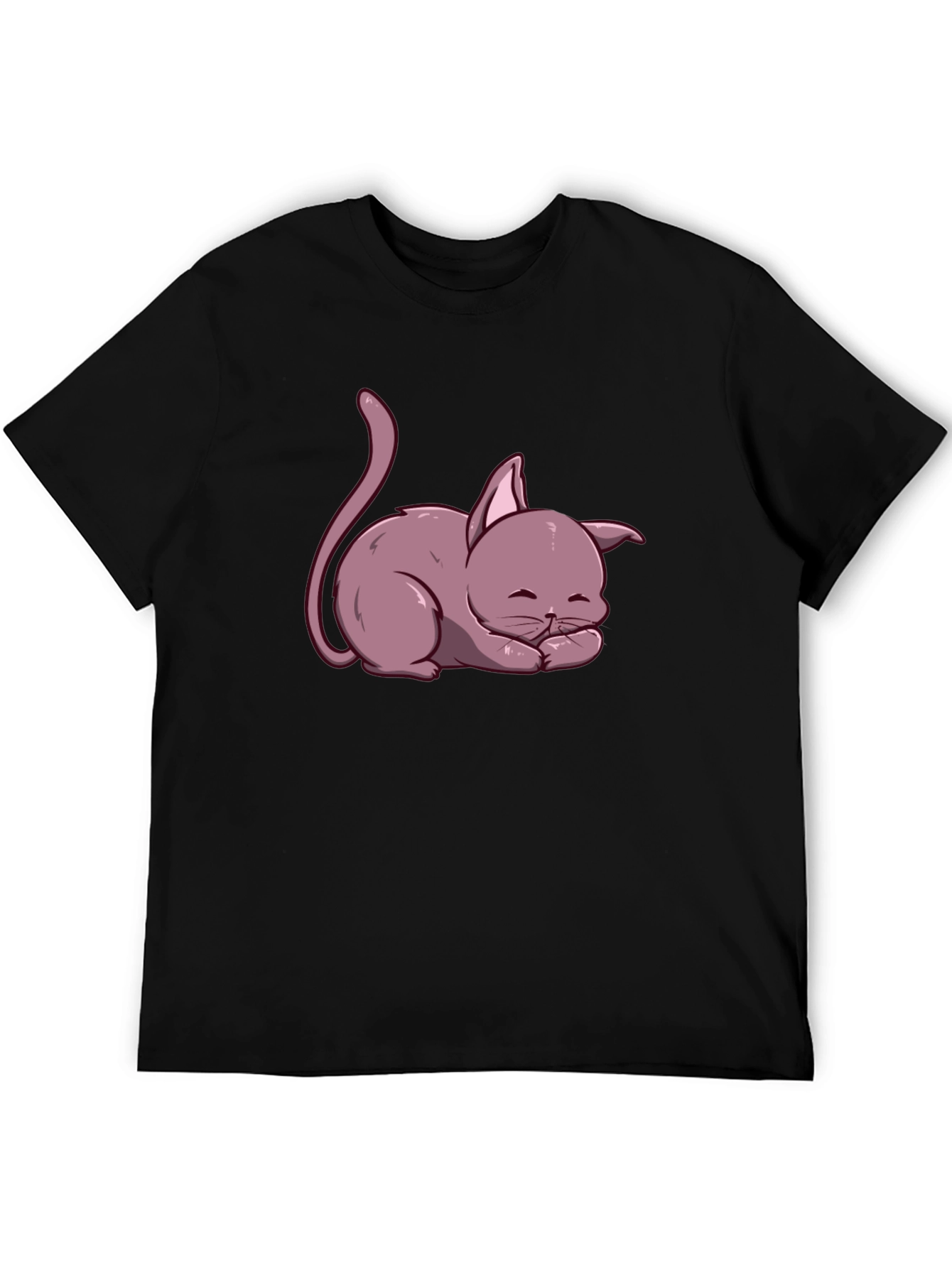 Cute Cartoon Cat T-Shirt - Relaxed Fit