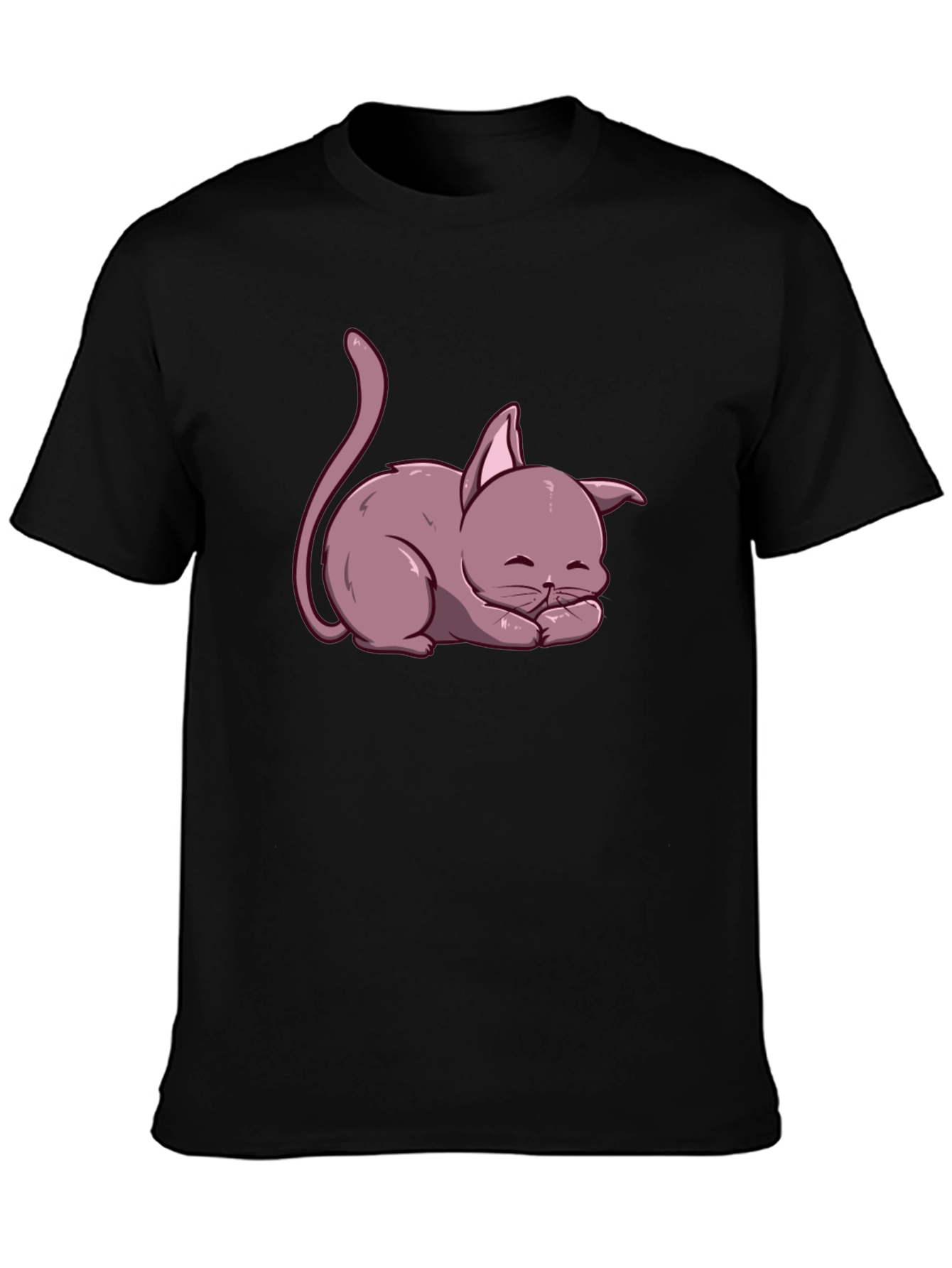 Cute Cartoon Cat T-Shirt - Relaxed Fit