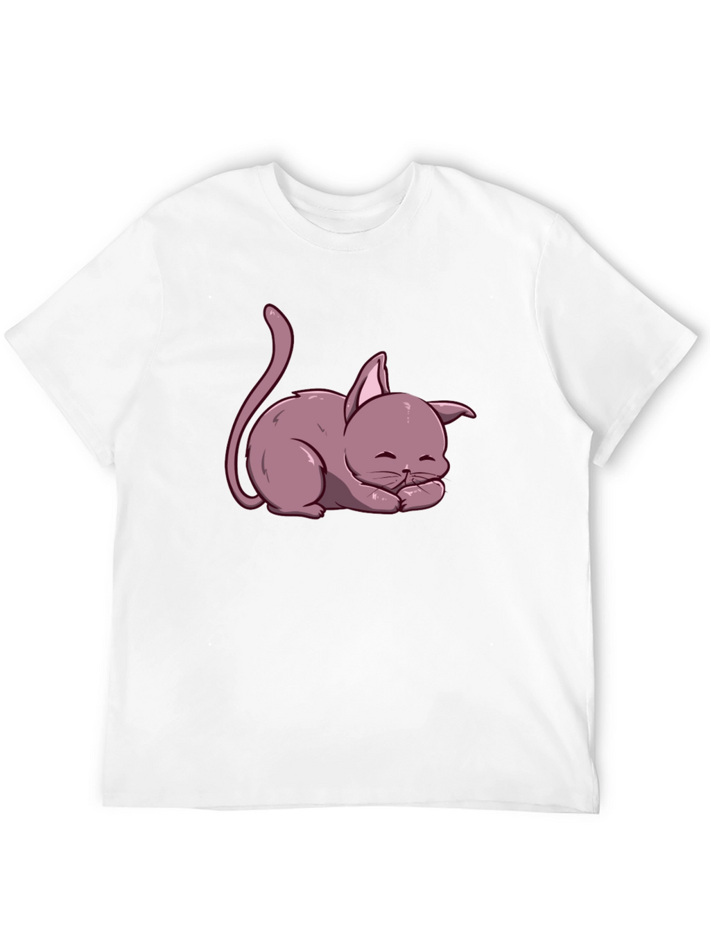 Cute Cartoon Cat T-Shirt - Relaxed Fit