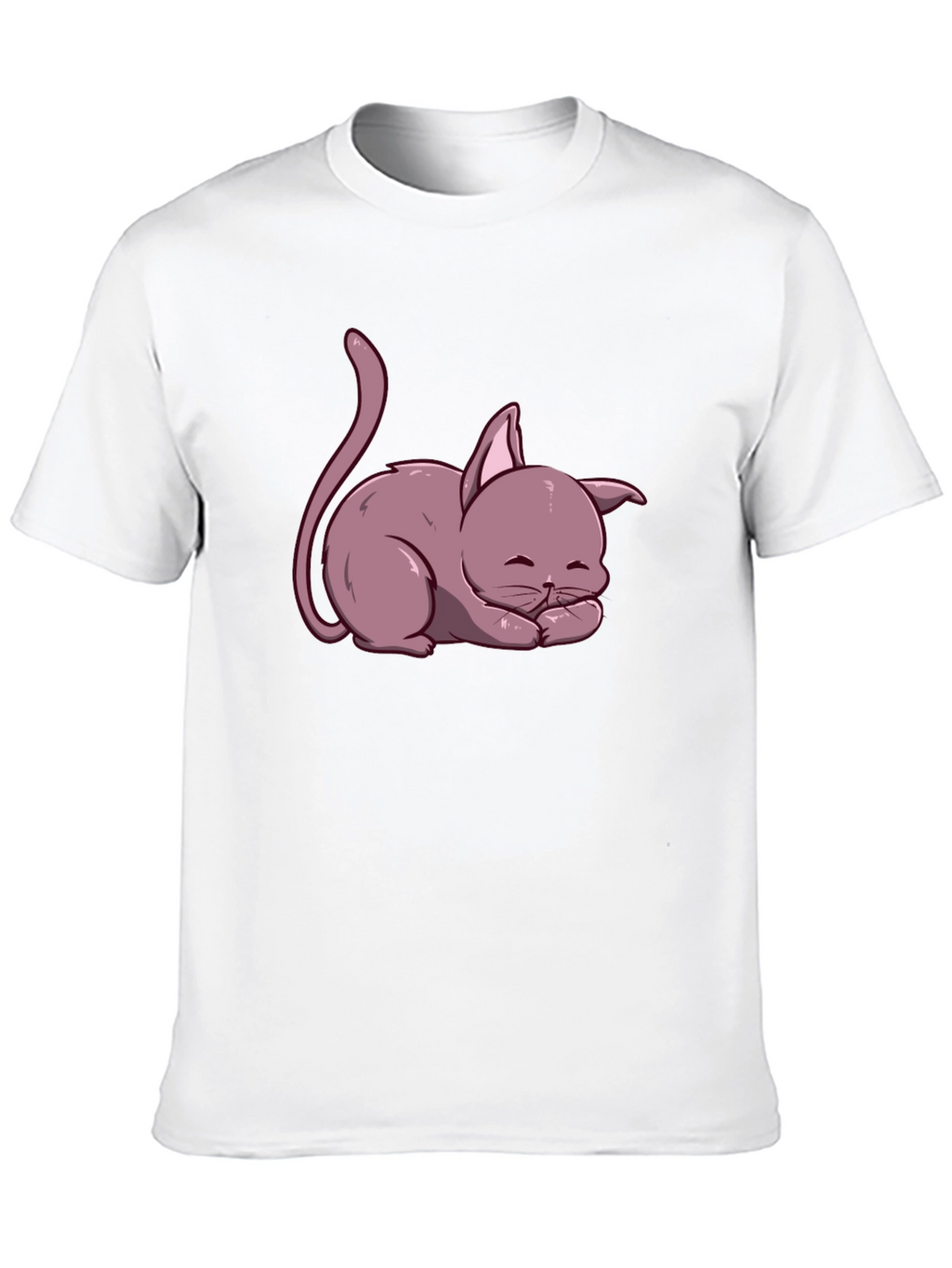 Cute Cartoon Cat T-Shirt - Relaxed Fit