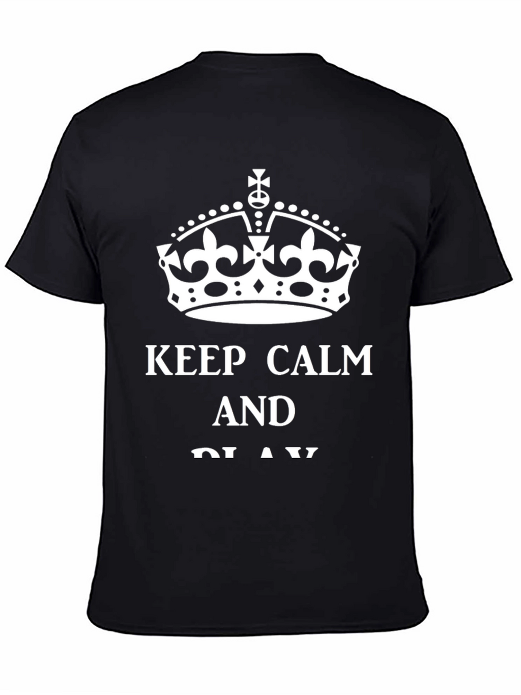Keep Calm Crown Graphic Tee - Black Cotton T-Shirt