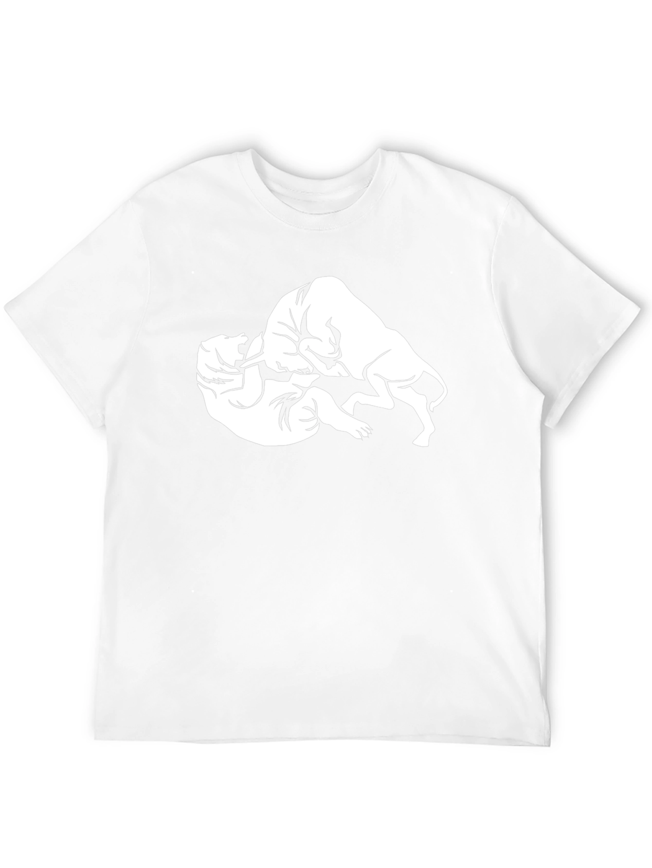 Bull vs Bear Graphic Tee - Black Cotton Blend