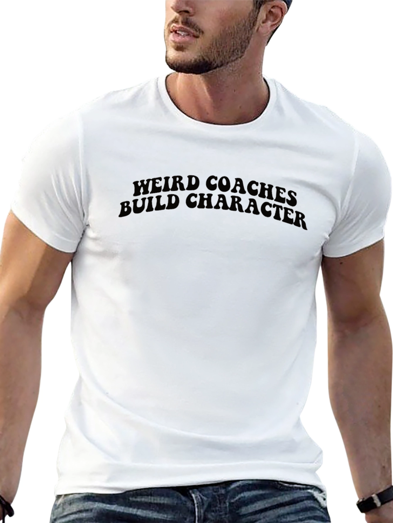 Weird Coaches Build Character Black T-Shirt