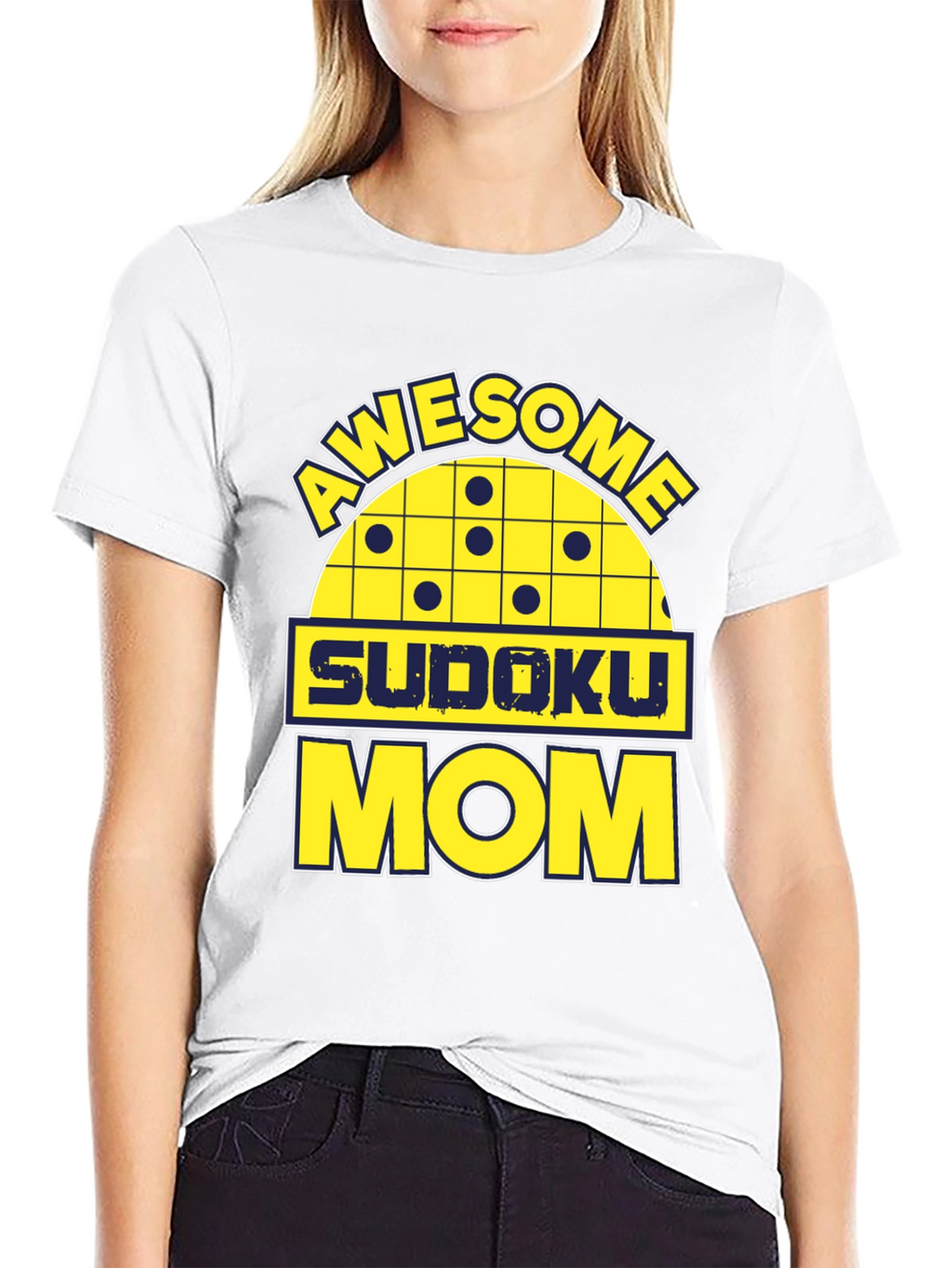 Awesome Sudoku Mom Graphic Tee Shirt