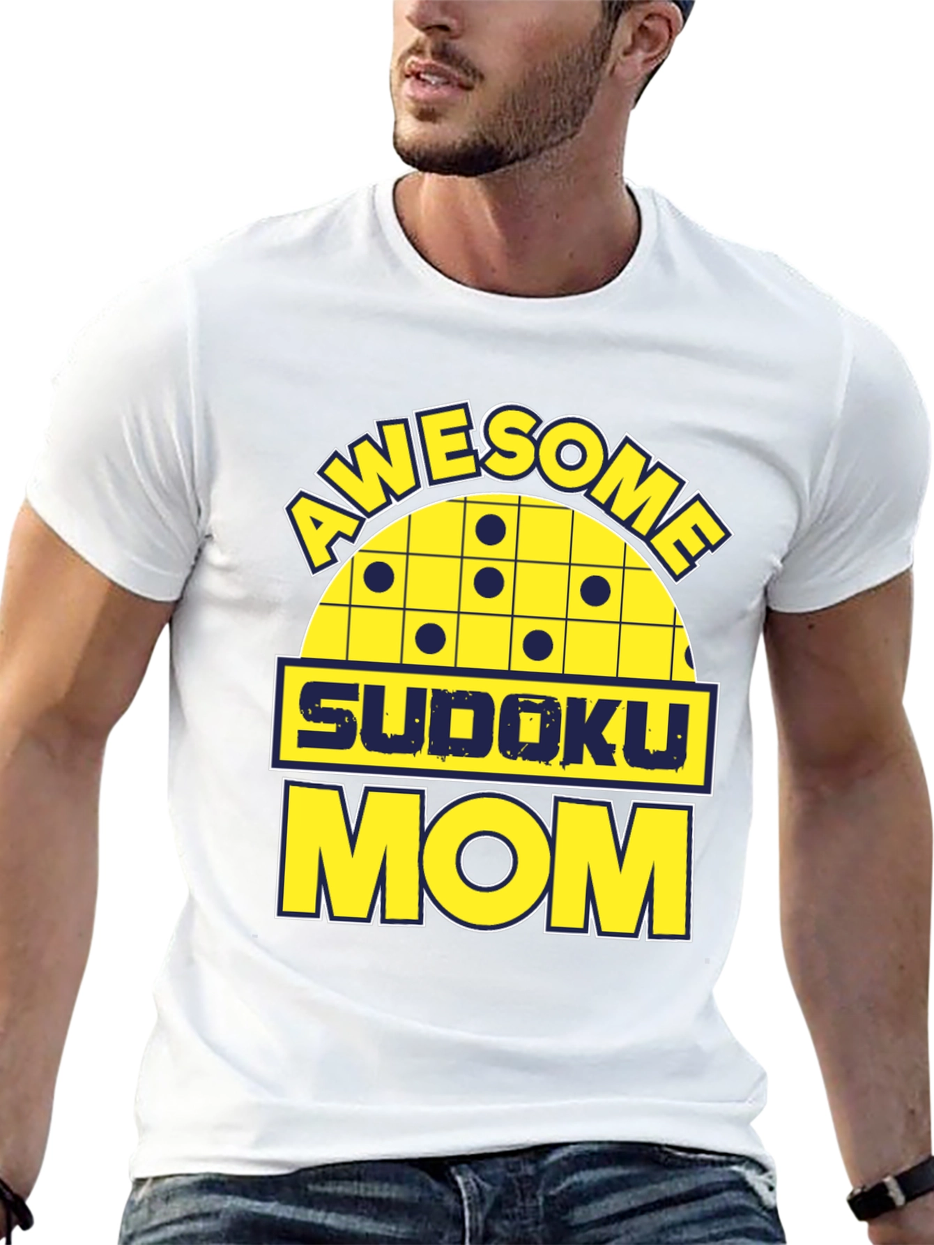 Awesome Sudoku Mom Graphic Tee Shirt