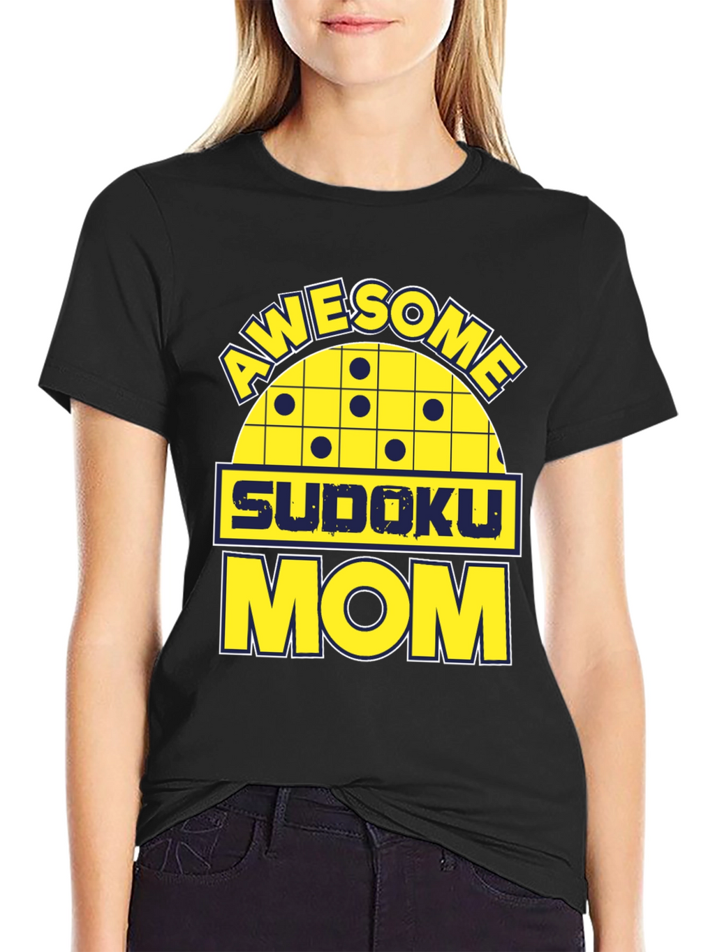 Awesome Sudoku Mom Graphic Tee Shirt