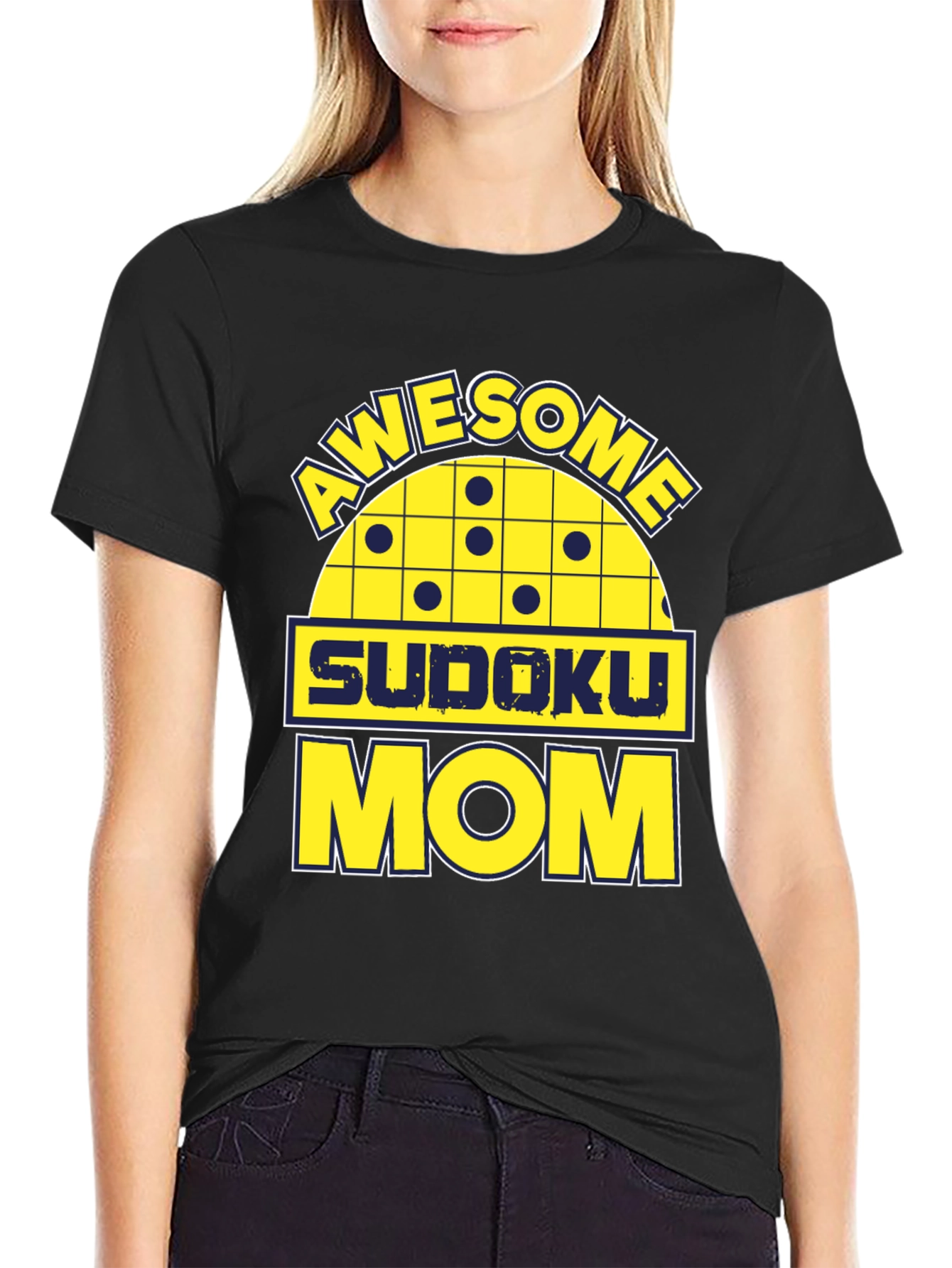 Awesome Sudoku Mom Graphic Tee Shirt