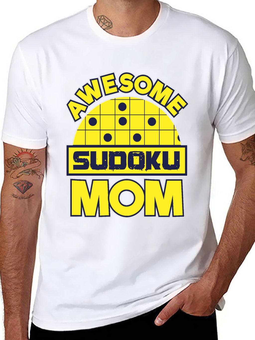 Awesome Sudoku Mom Graphic Tee Shirt