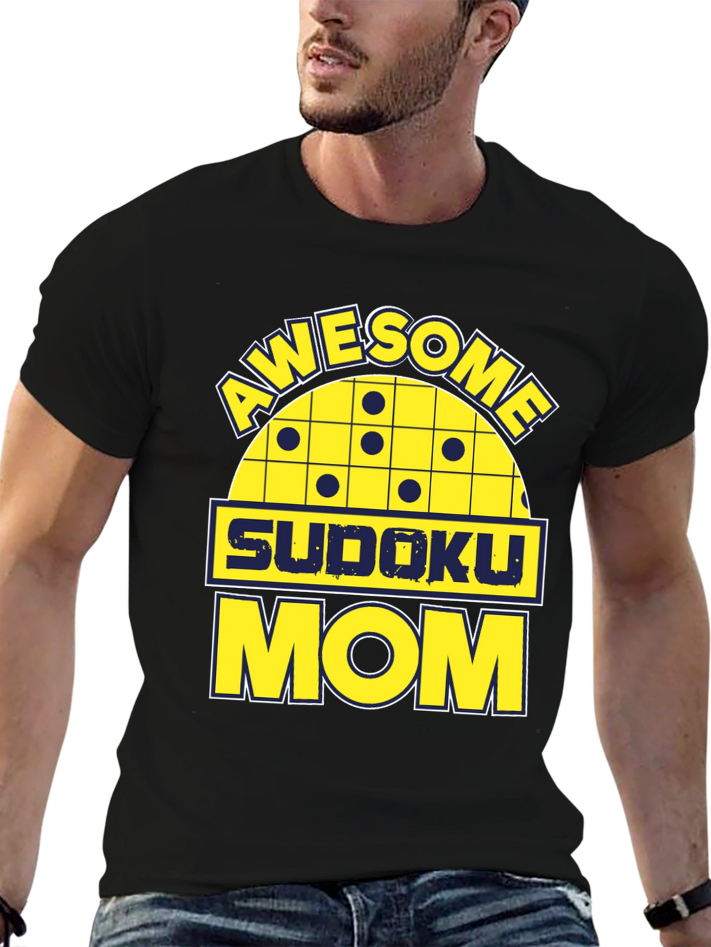 Awesome Sudoku Mom Graphic Tee Shirt