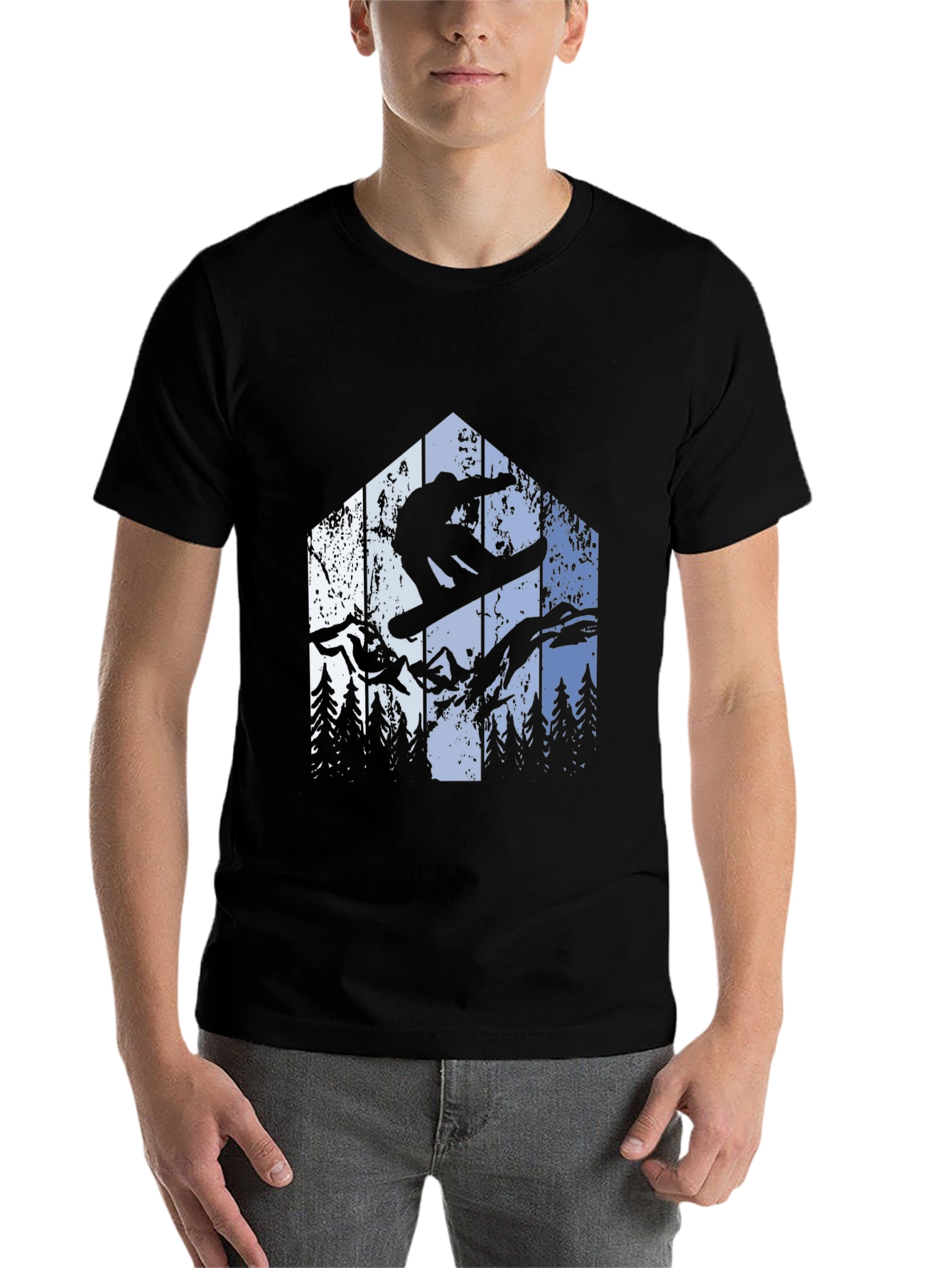 Snowboarding T-Shirt - Mountain Adventure Tee