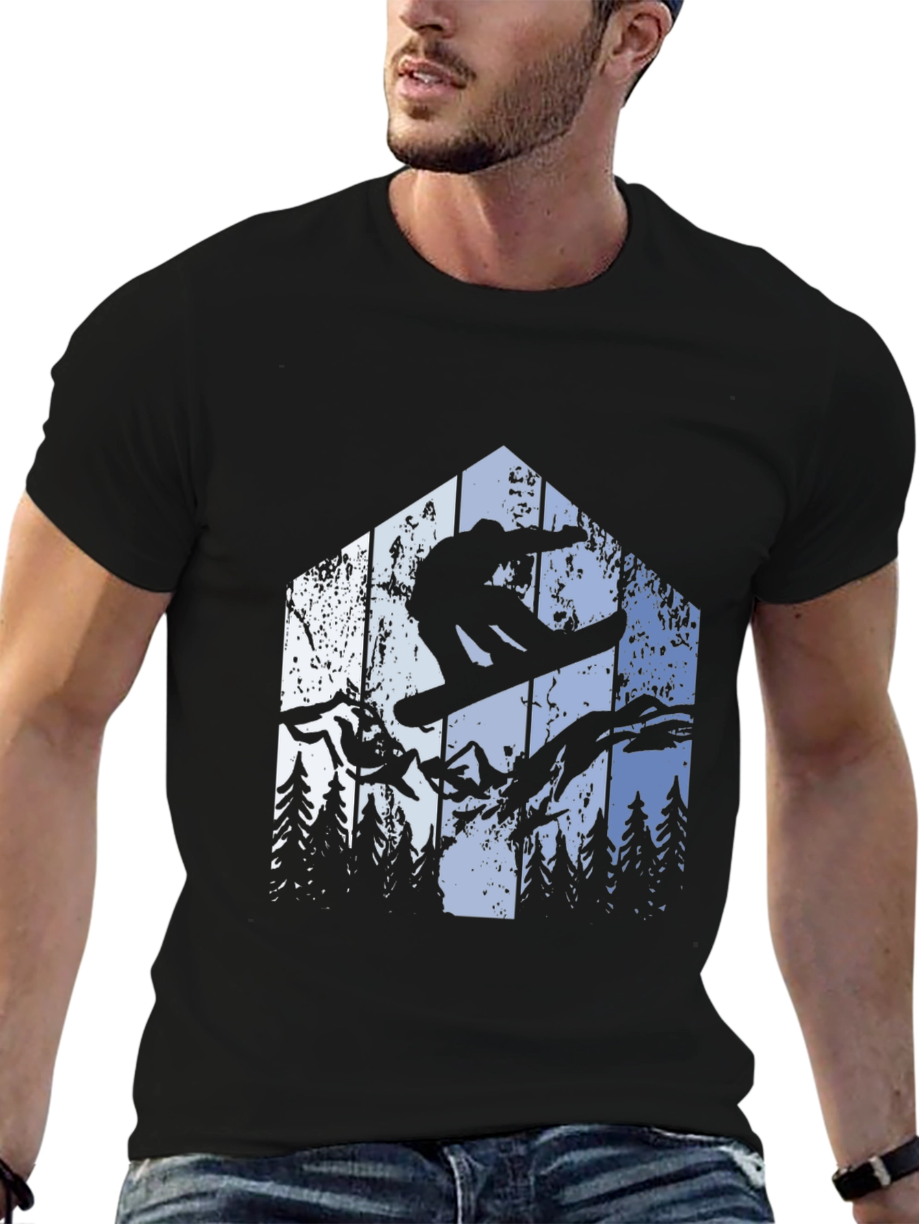 Snowboarding T-Shirt - Mountain Adventure Tee