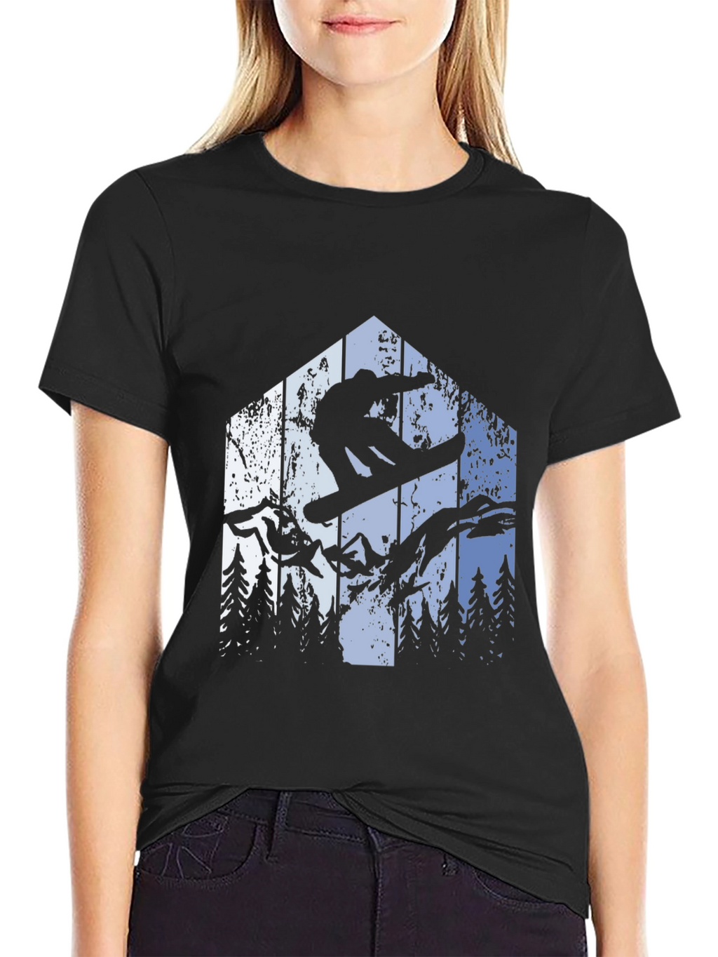 Snowboarding T-Shirt - Mountain Adventure Tee