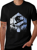 Snowboarding T-Shirt - Mountain Adventure Tee