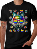 Pride Wolf Graphic Tee - LGBTQ+ Support Shirt